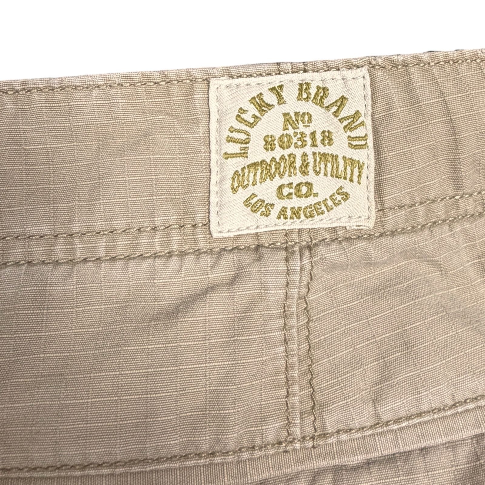 Lucky Brand Lucky Brand Men's Utility Shorts Khaki Size 36 10" Inseam Size US 36 / EU 52 - 7 Thumbnail