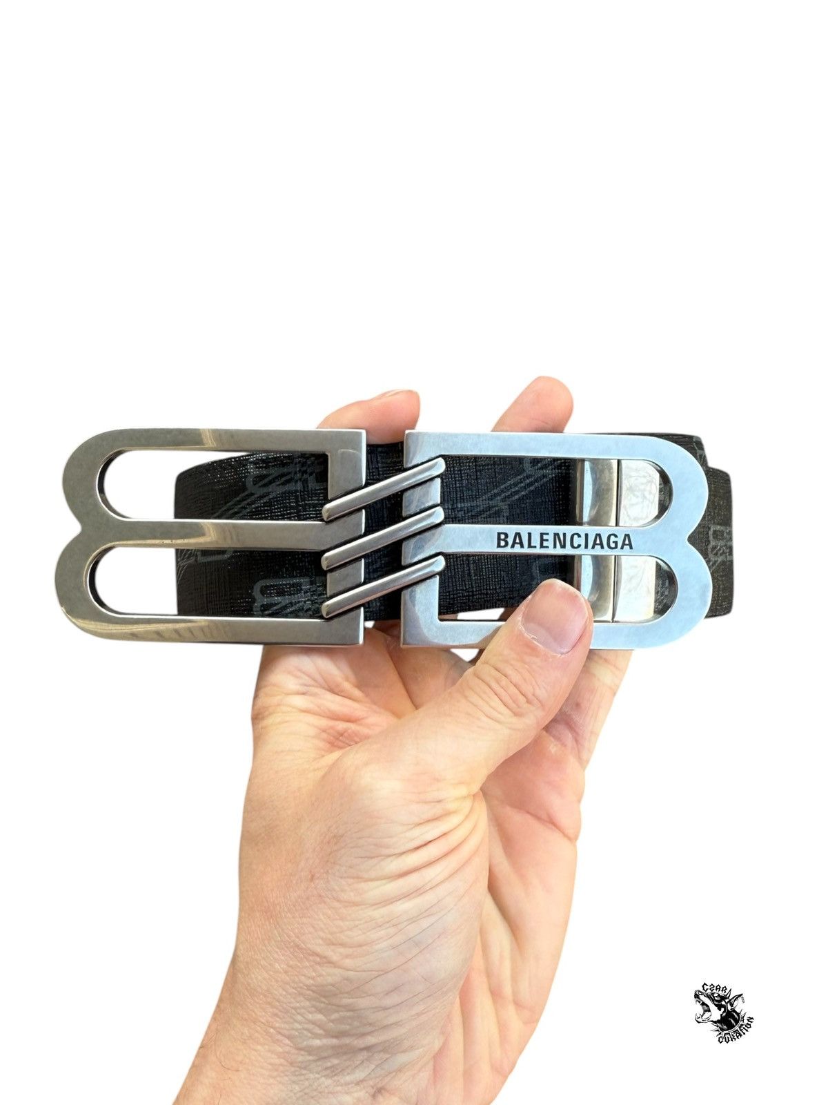 Balenciaga Balenciaga double b belt black Size ONE SIZE - 1 Thumbnail