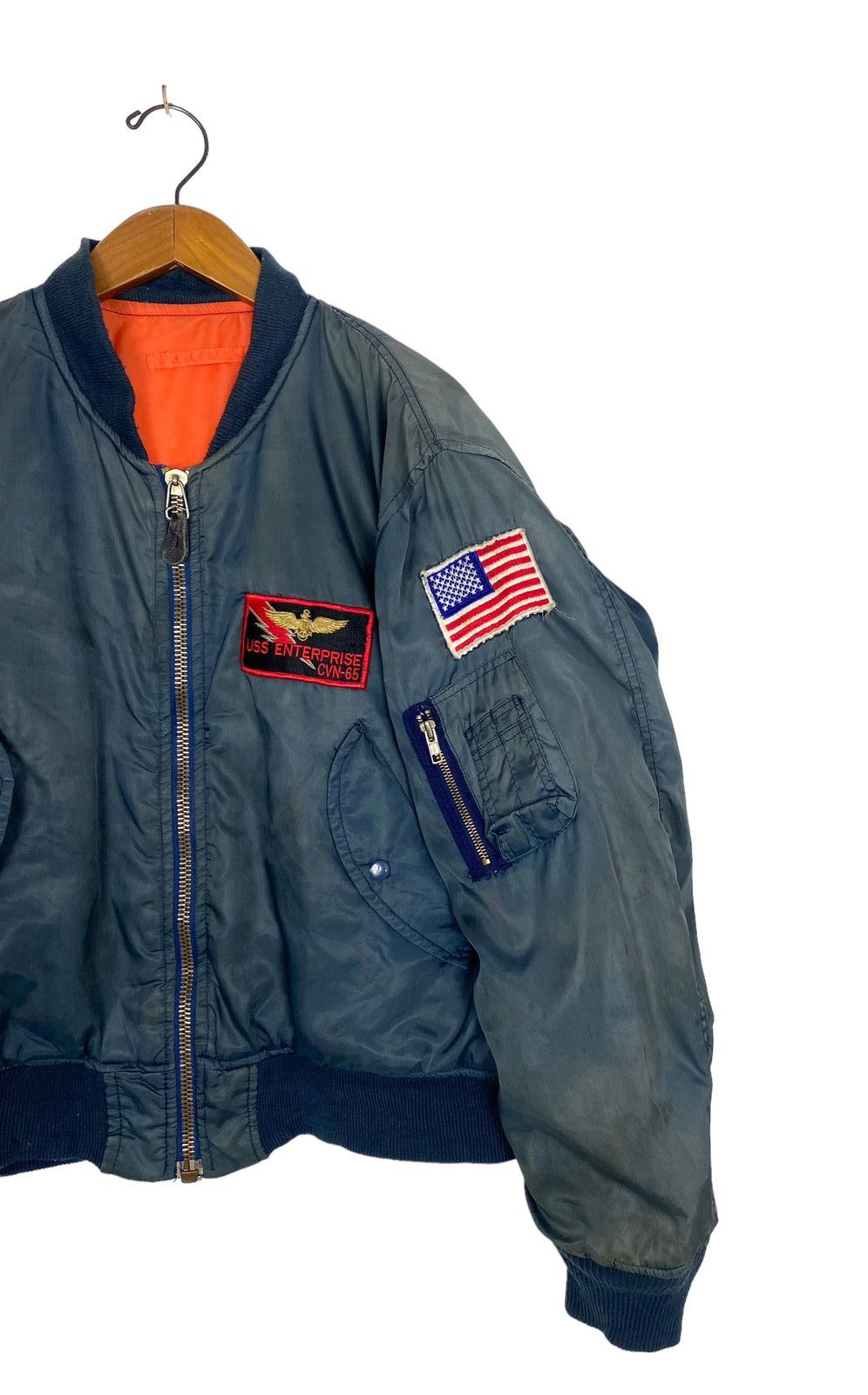 Vintage Rare‼️ Vintage Uss Enterprise Bomber Jacket Size US L / EU 52-54 / 3 - 3 Thumbnail