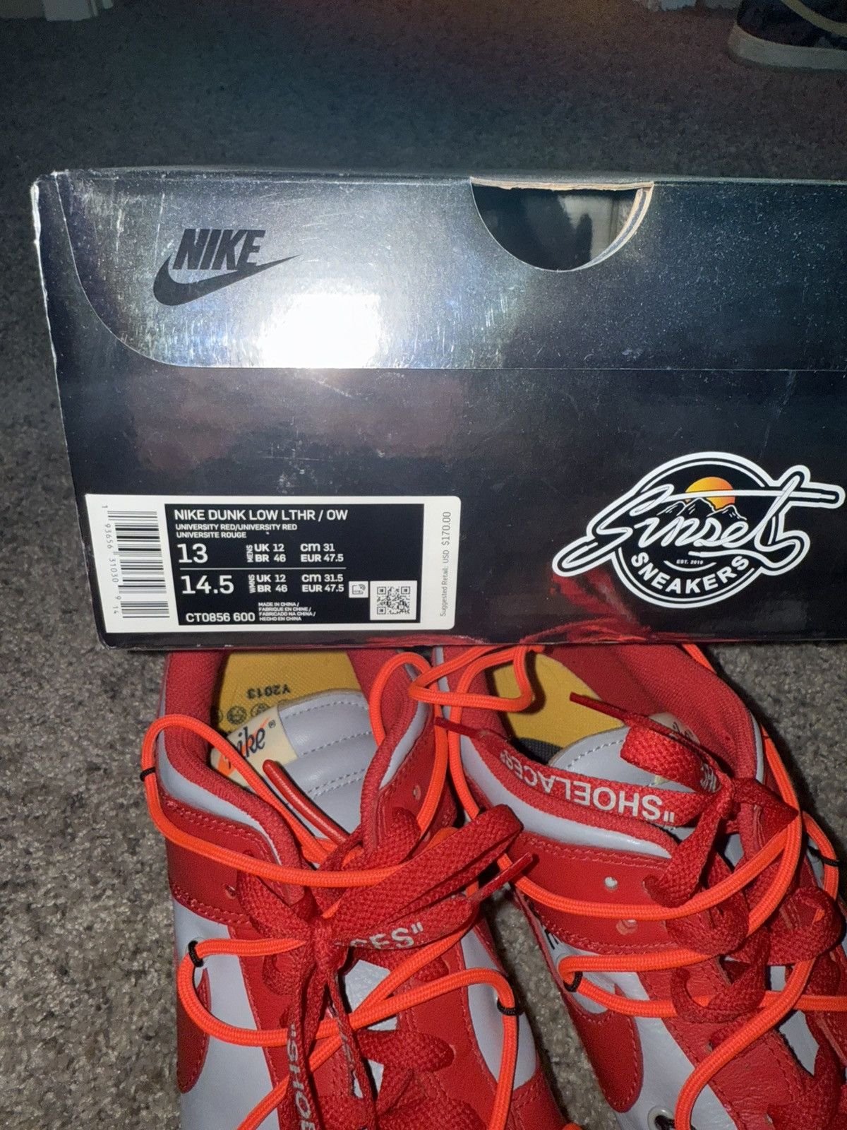 Nike × Off-White OFF WHITE NIKE DUNK UNLV Size US 13 / EU 46 - 7 Thumbnail