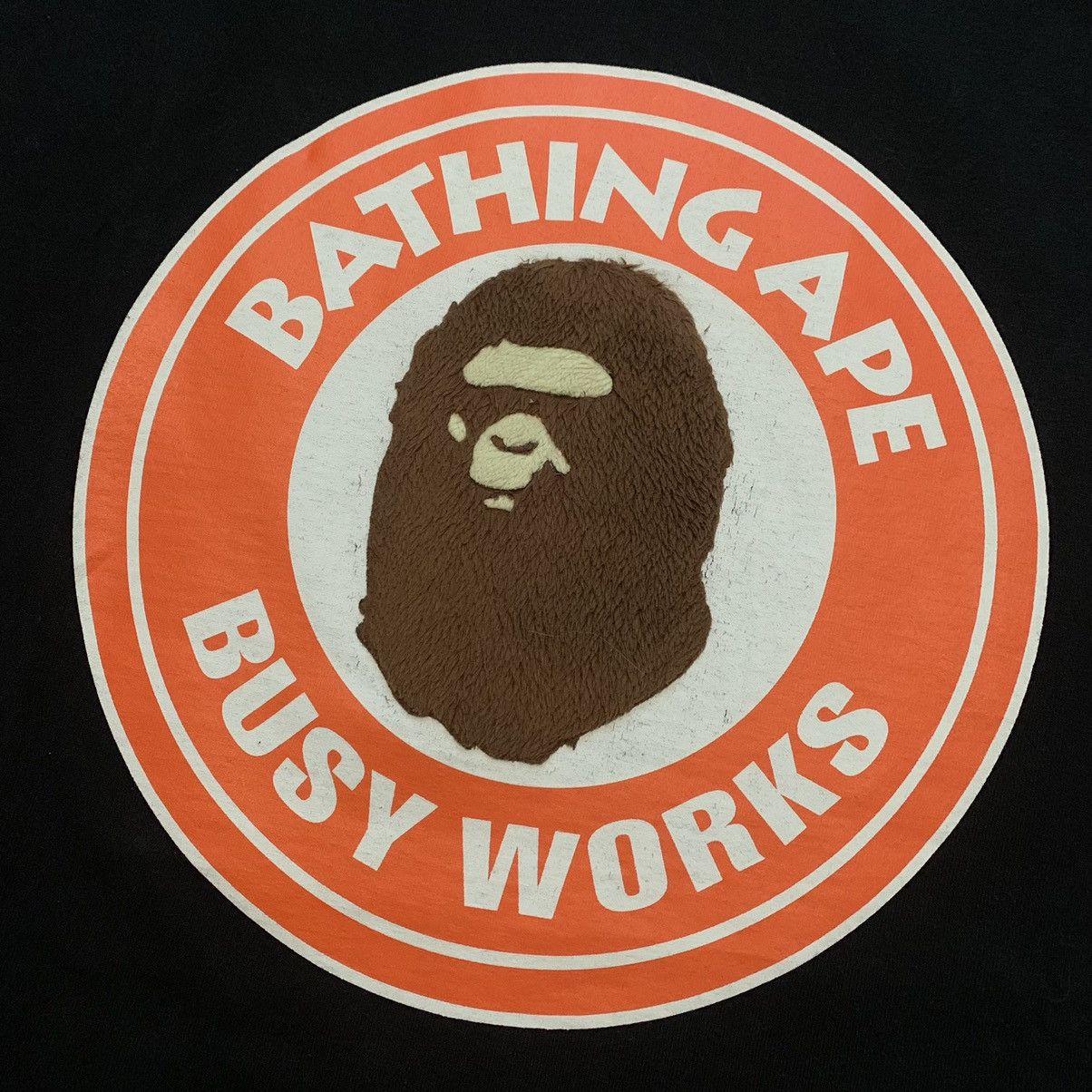 Bape Bape Medium Busy Works Fur Ape Head Black Tee Exclusive Size US M / EU 48-50 / 2 - 3 Thumbnail