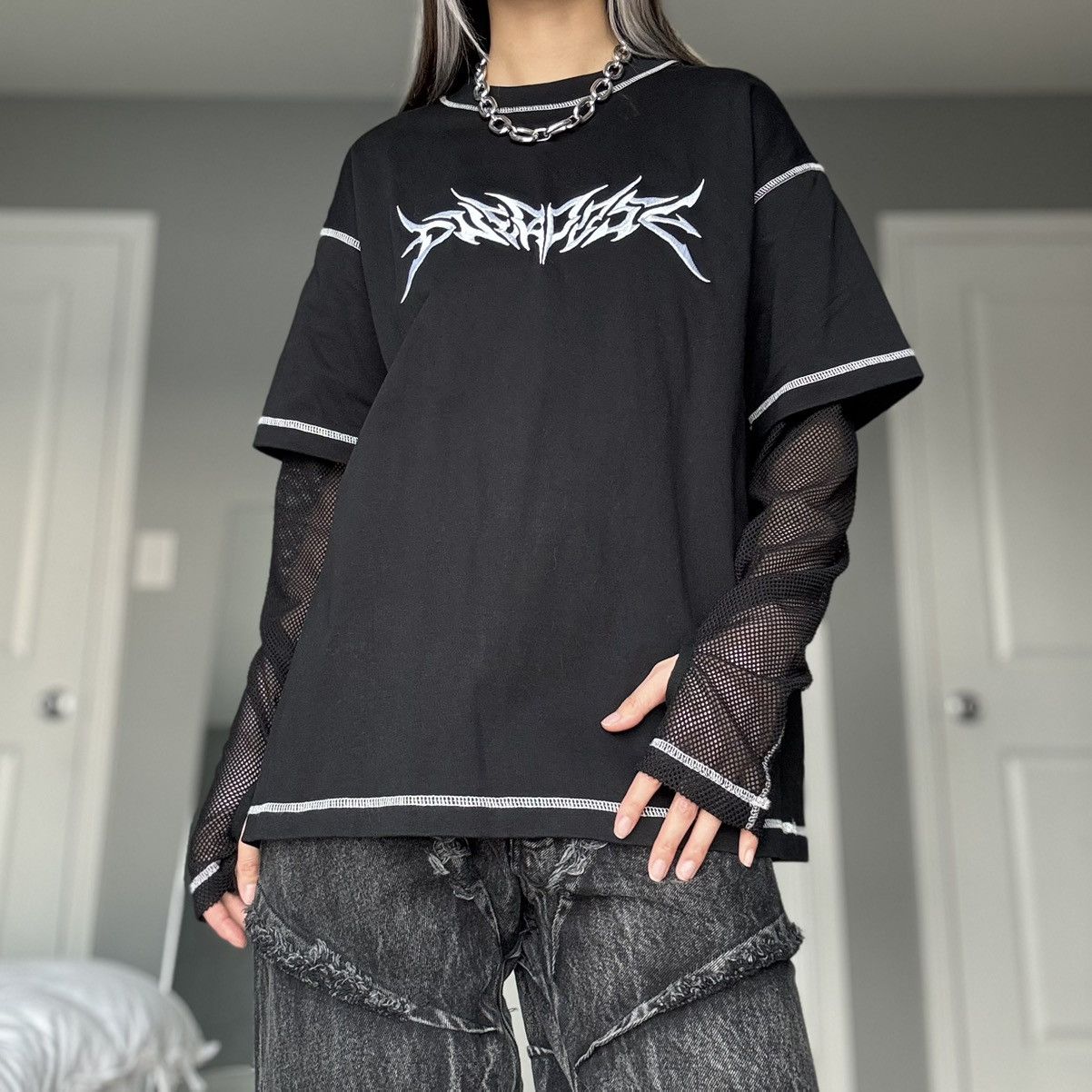 Other OVERDOSE Layered Heavy Metal Mesh Longsleeve Size US L / EU 52-54 / 3 - 5 Thumbnail