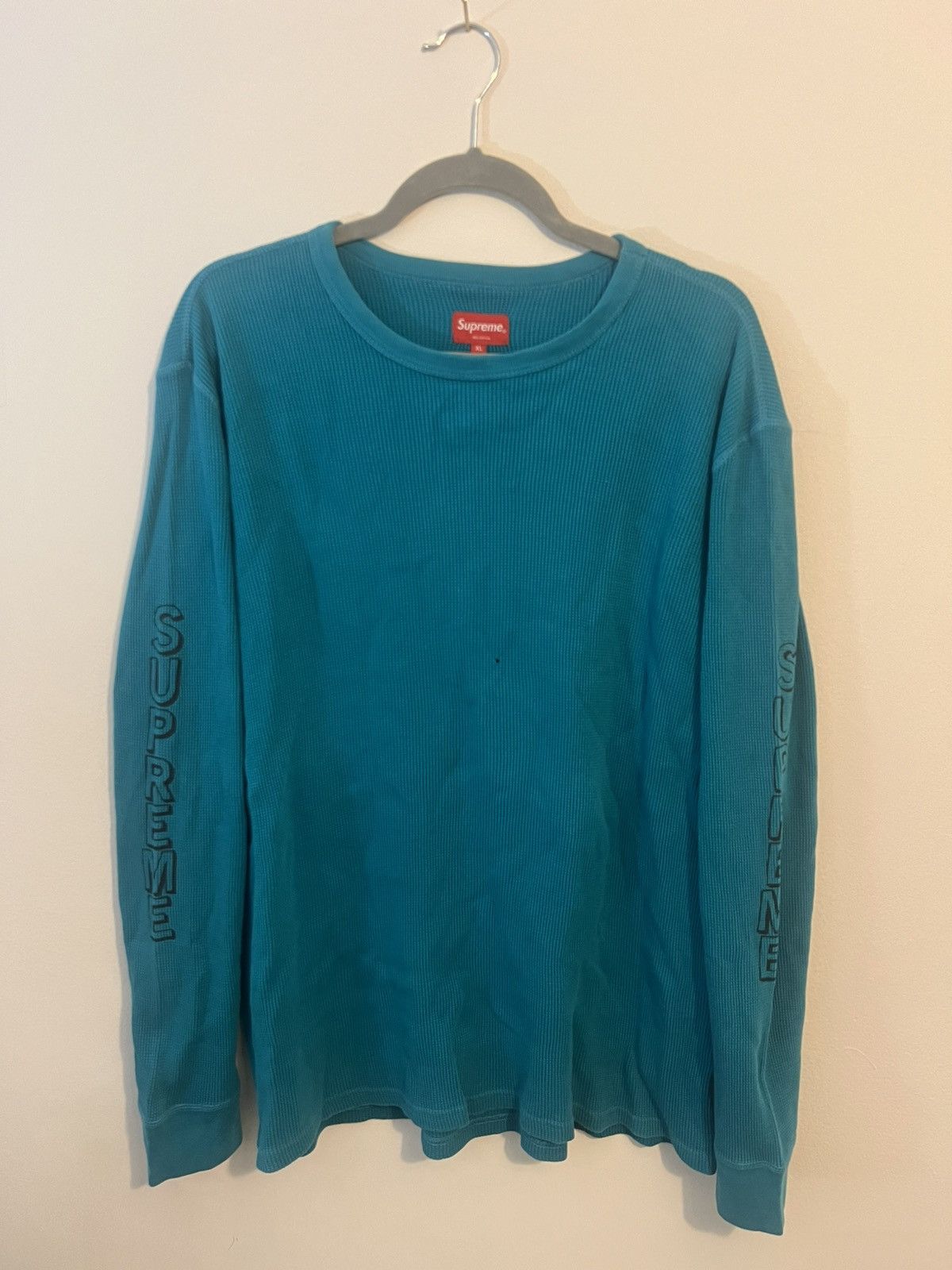 Supreme Supreme Waffle Blue Long Sleeve (2012) Size US XL / EU 56 / 4 - 1 Thumbnail