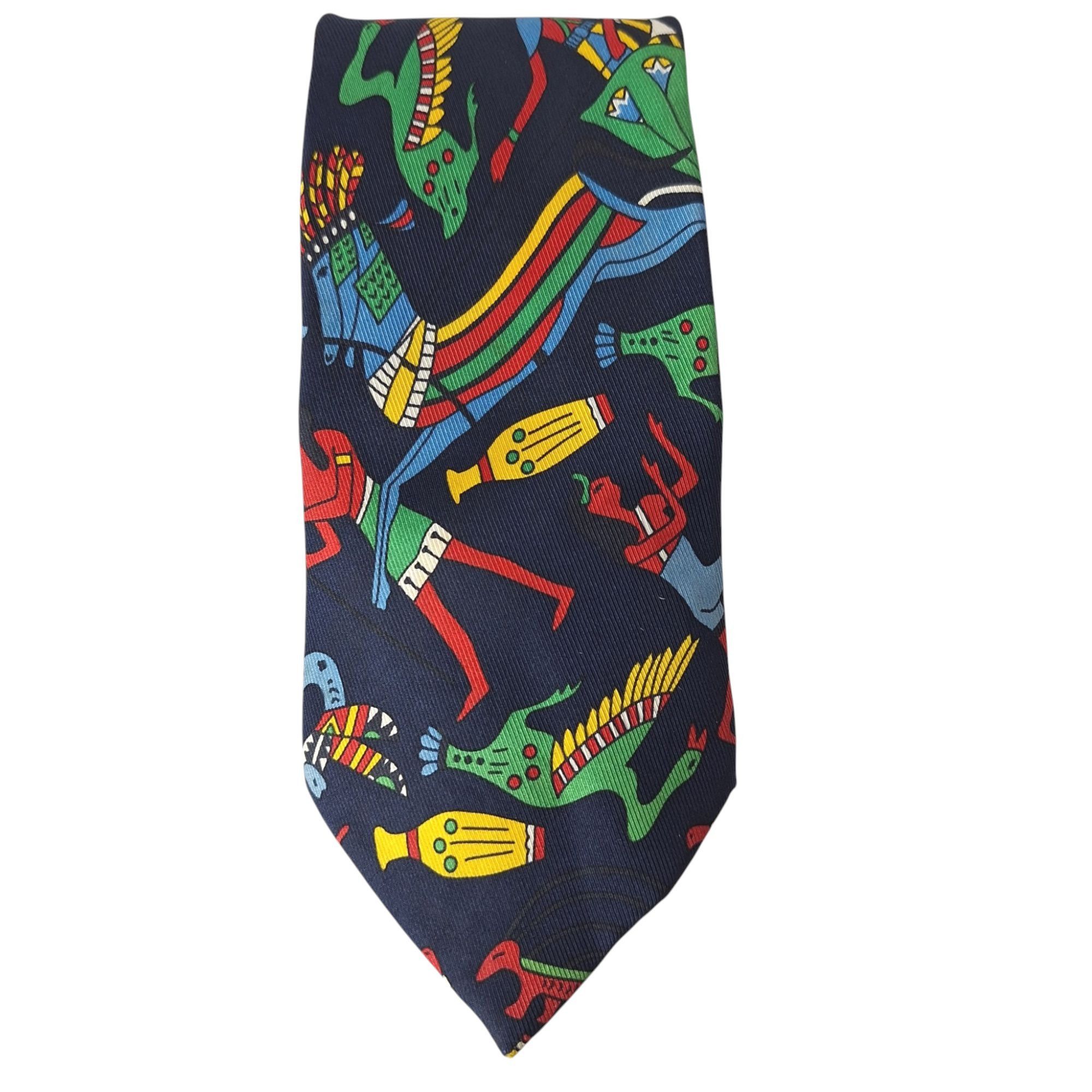 Turnbull & Asser Turnbull & Asser Neiman Marcus Silk Tie Egyptian Hieroglyphi Size ONE SIZE - 4 Thumbnail