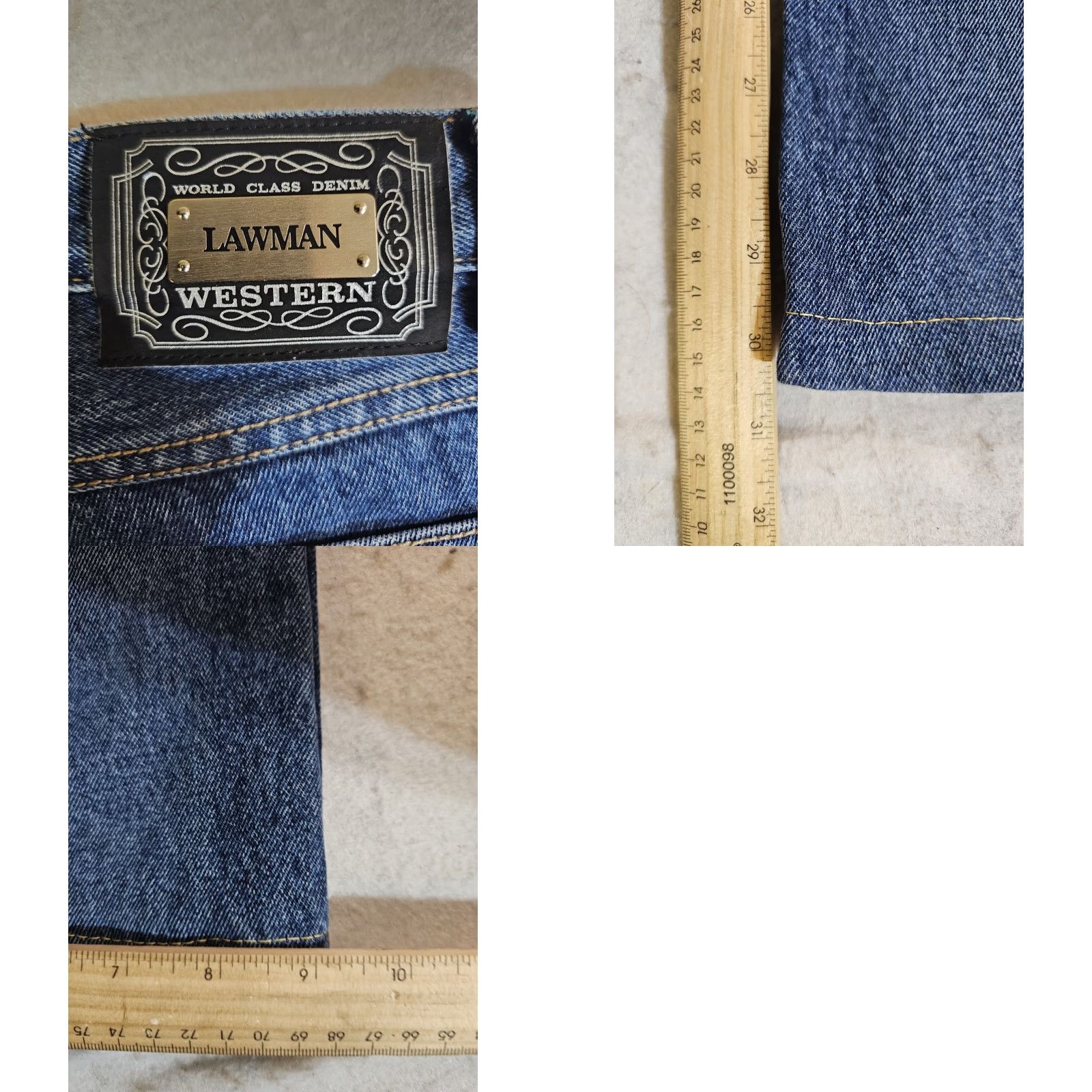 Vintage VINTAGE Lawman World Class Denim Western Flare Jeans Womens Sz 7 Inseam 30" Medium Wash Size 28" / US 6 / IT 42 - 9 Thumbnail