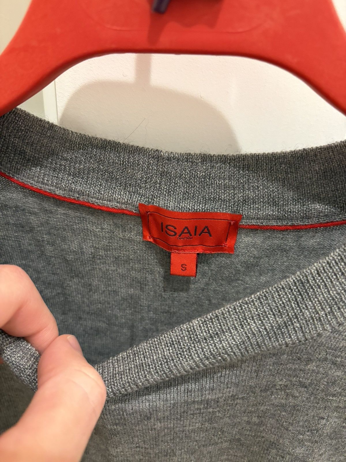 Isaia Isaia Grey Cashmere-Silk Knit T-Shirt Size US S / EU 44-46 / 1 - 3 Thumbnail