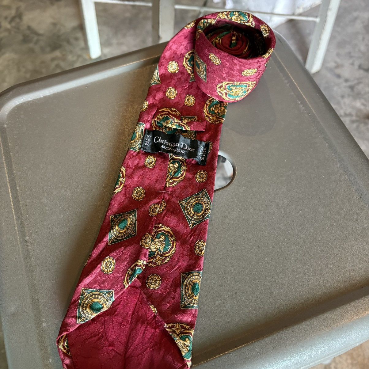 Dior Vintage Christian Dior Silk Tie Size ONE SIZE - 2 Thumbnail