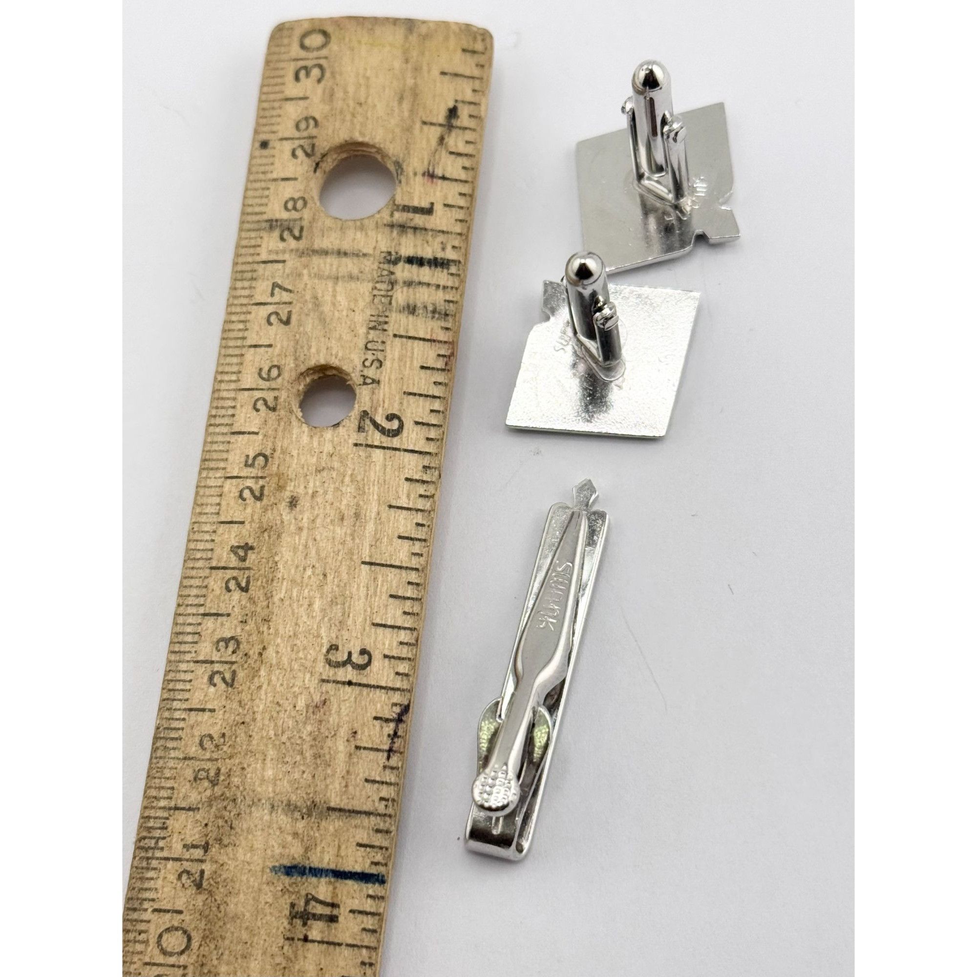 Vintage Vintage swank cufflinks and tie clip set Size ONE SIZE - 4 Thumbnail