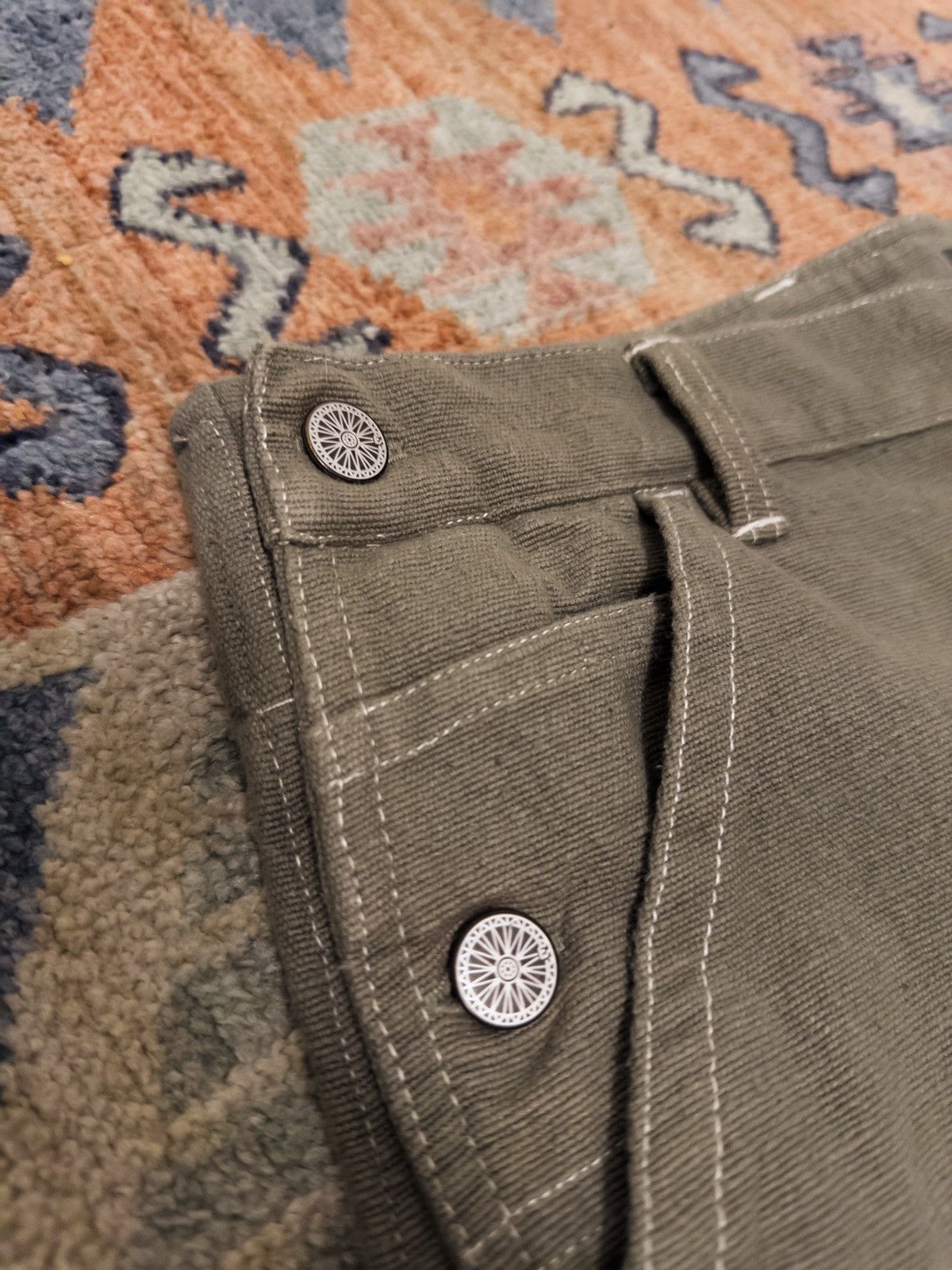 18 East 18 EAST DOUBLE KNEE WORK PANT - AGED SAGE Size US 34 / EU 50 - 5 Thumbnail