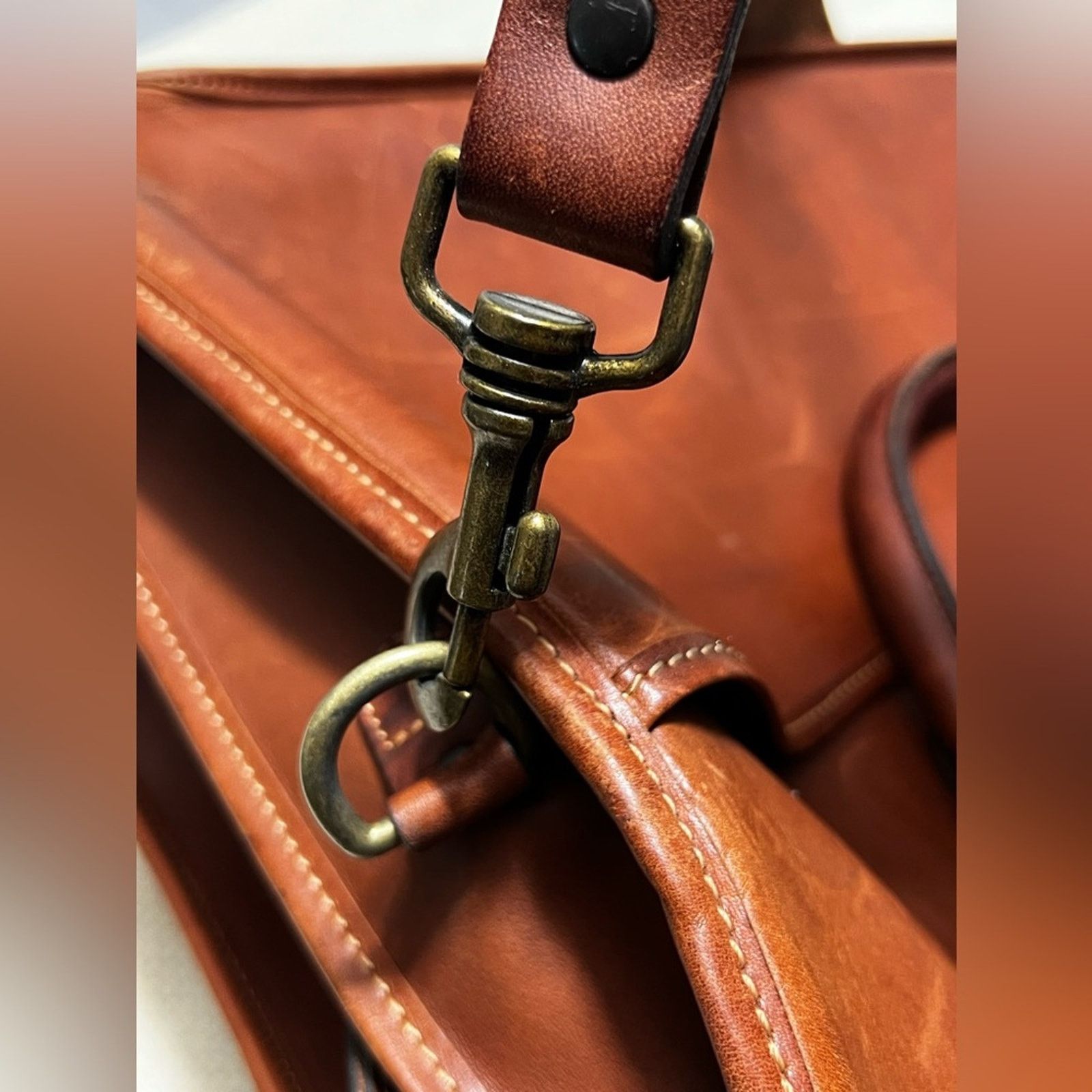 Vintage VTG Leather LEVENGER Messenger Briefcase Bags MADE ENGLAND Size ONE SIZE - 9 Thumbnail