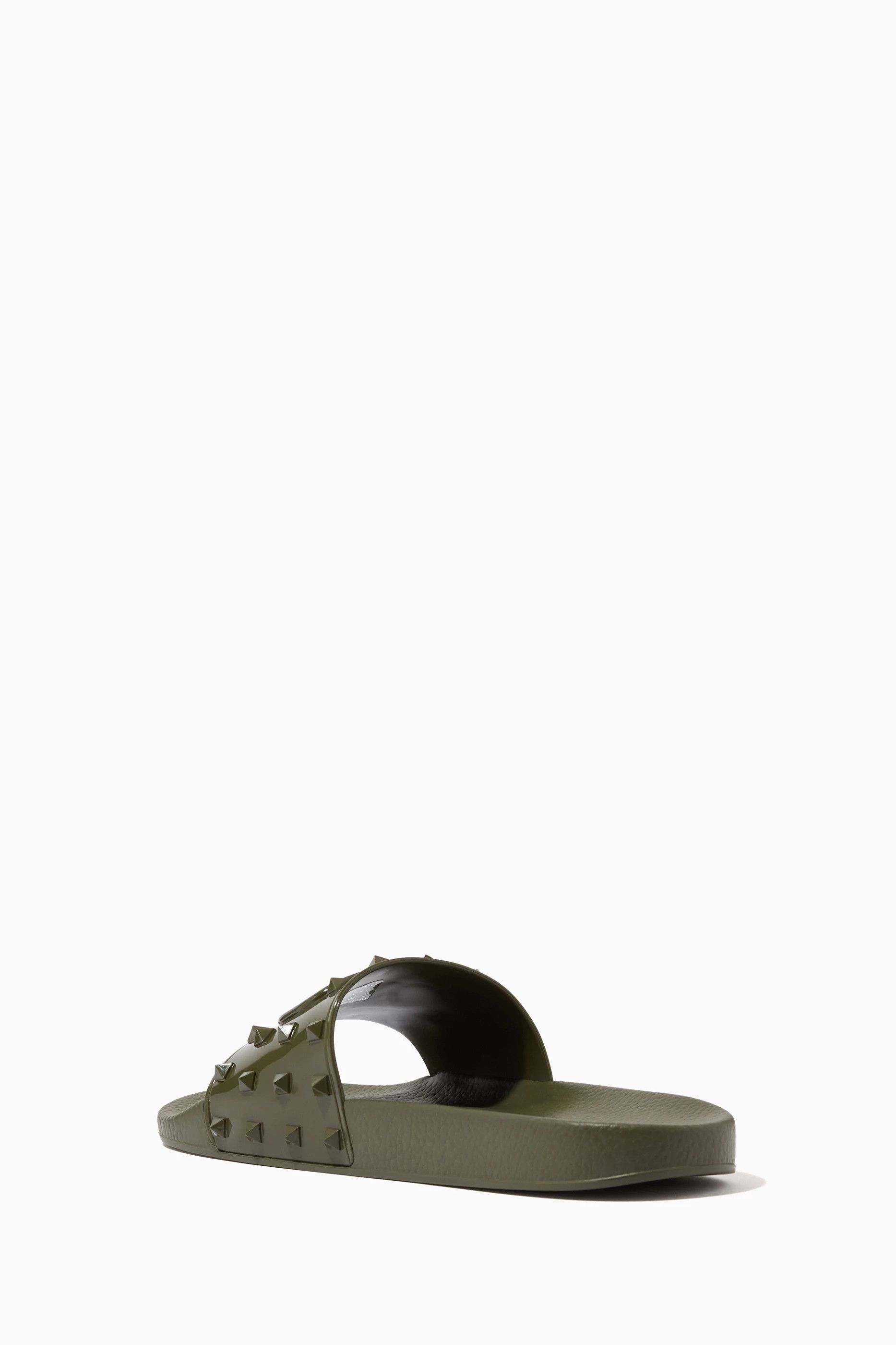 Valentino o1y0525 Logo Slippers in Dark Green Size US 7 / EU 40 - 3 Thumbnail