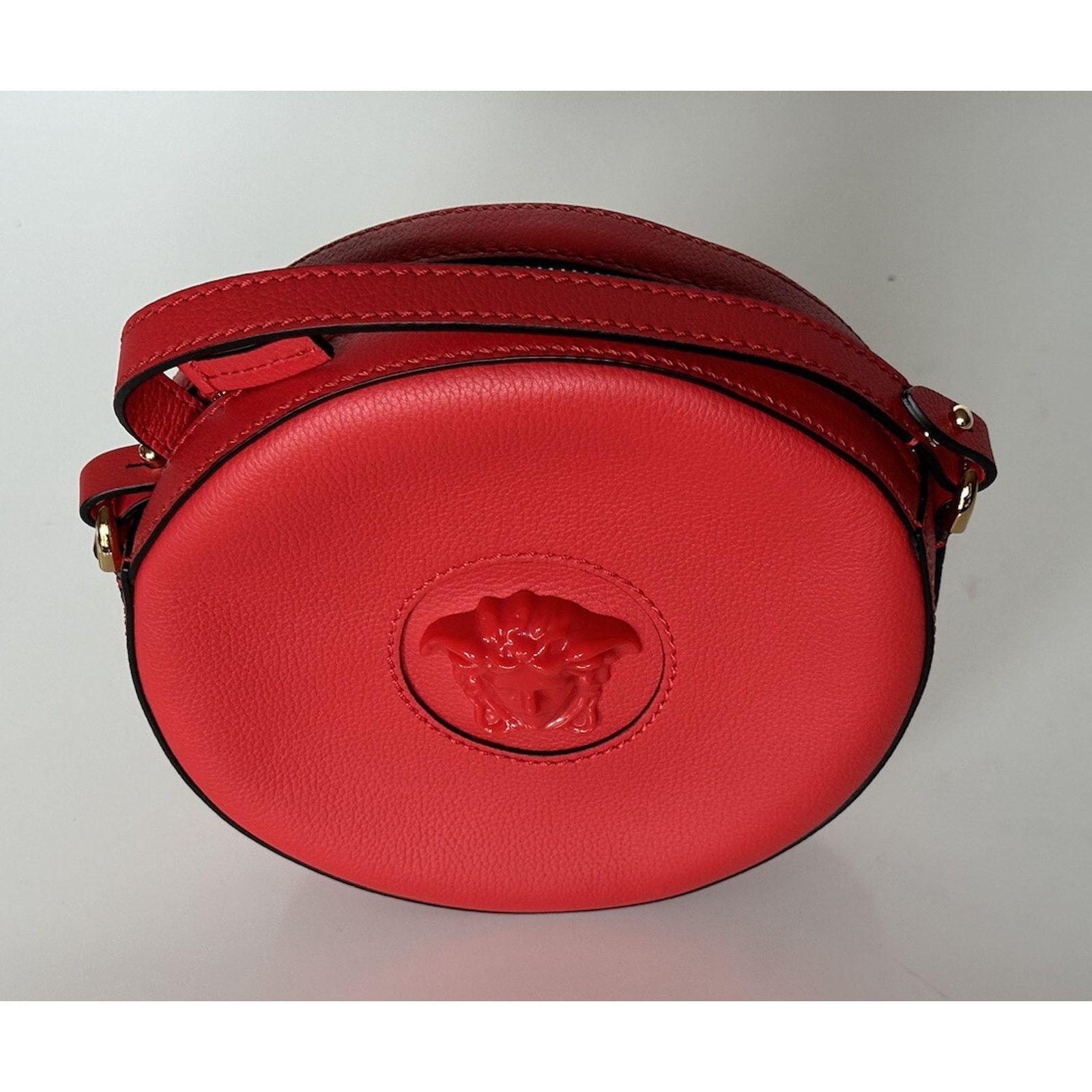 Versace Versace Medusa Head Leather Round Red Crossbody Bag DBFI050 Size ONE SIZE - 4 Thumbnail