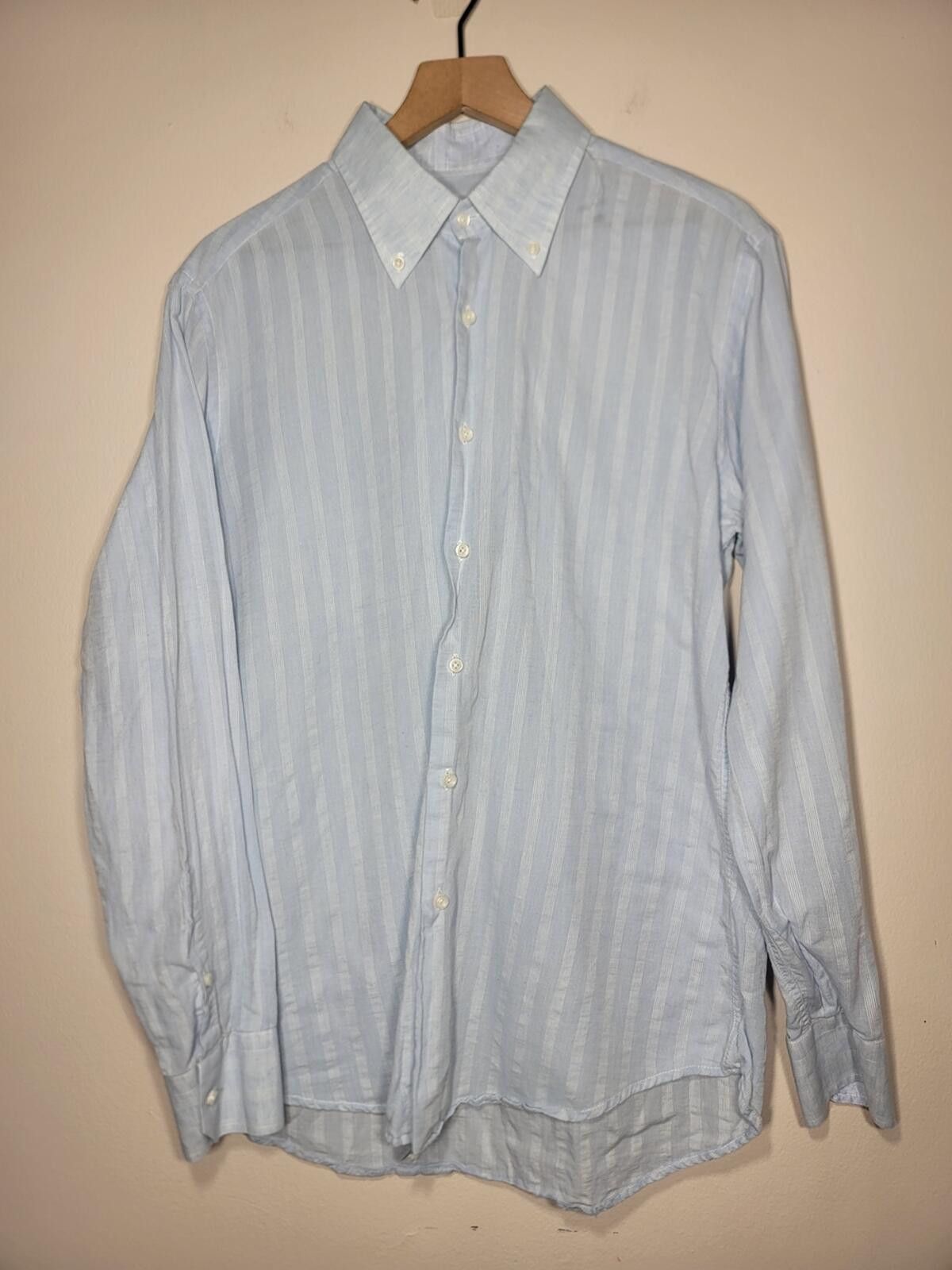 Other Sorrento Linen Striped Button Down Shirt Quiet Lux Sz XL Size 44R - 4 Thumbnail