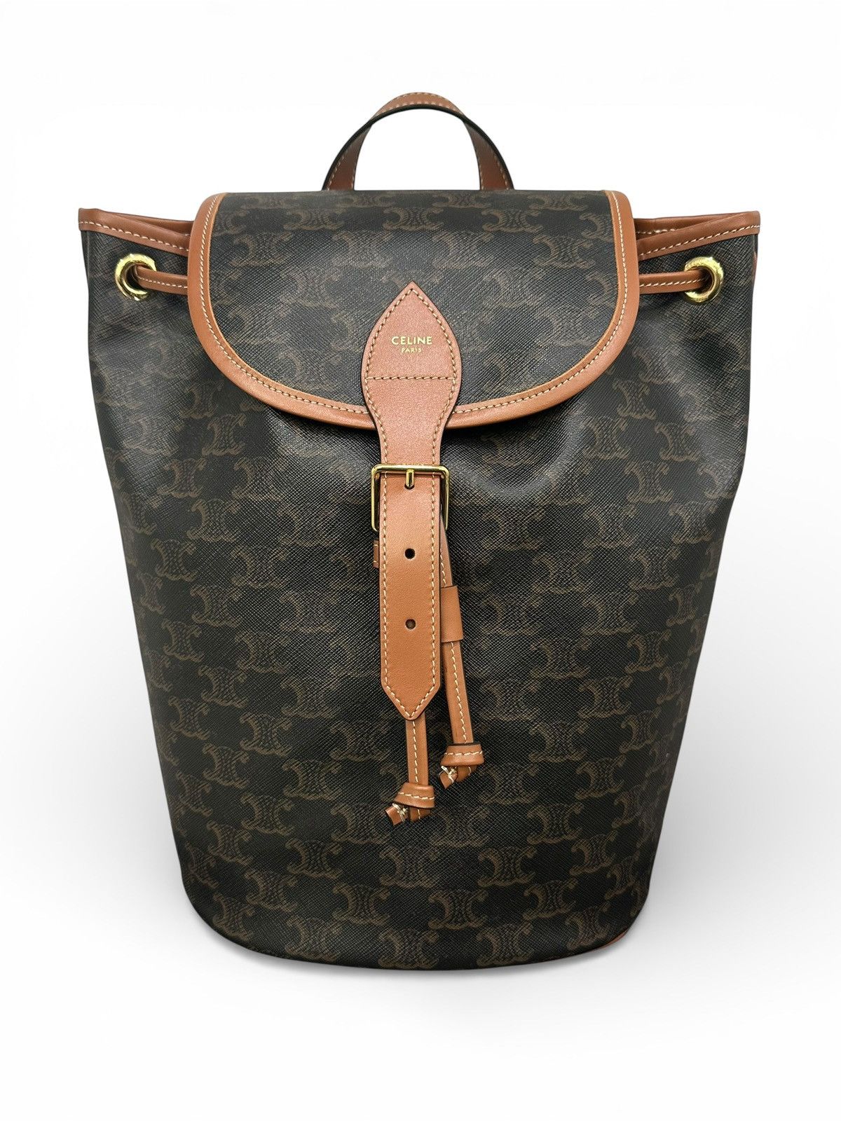 Celine Celine Backpack FOLCO in triomphe Canvas calfskin SIZE M Size ONE SIZE - 3 Thumbnail