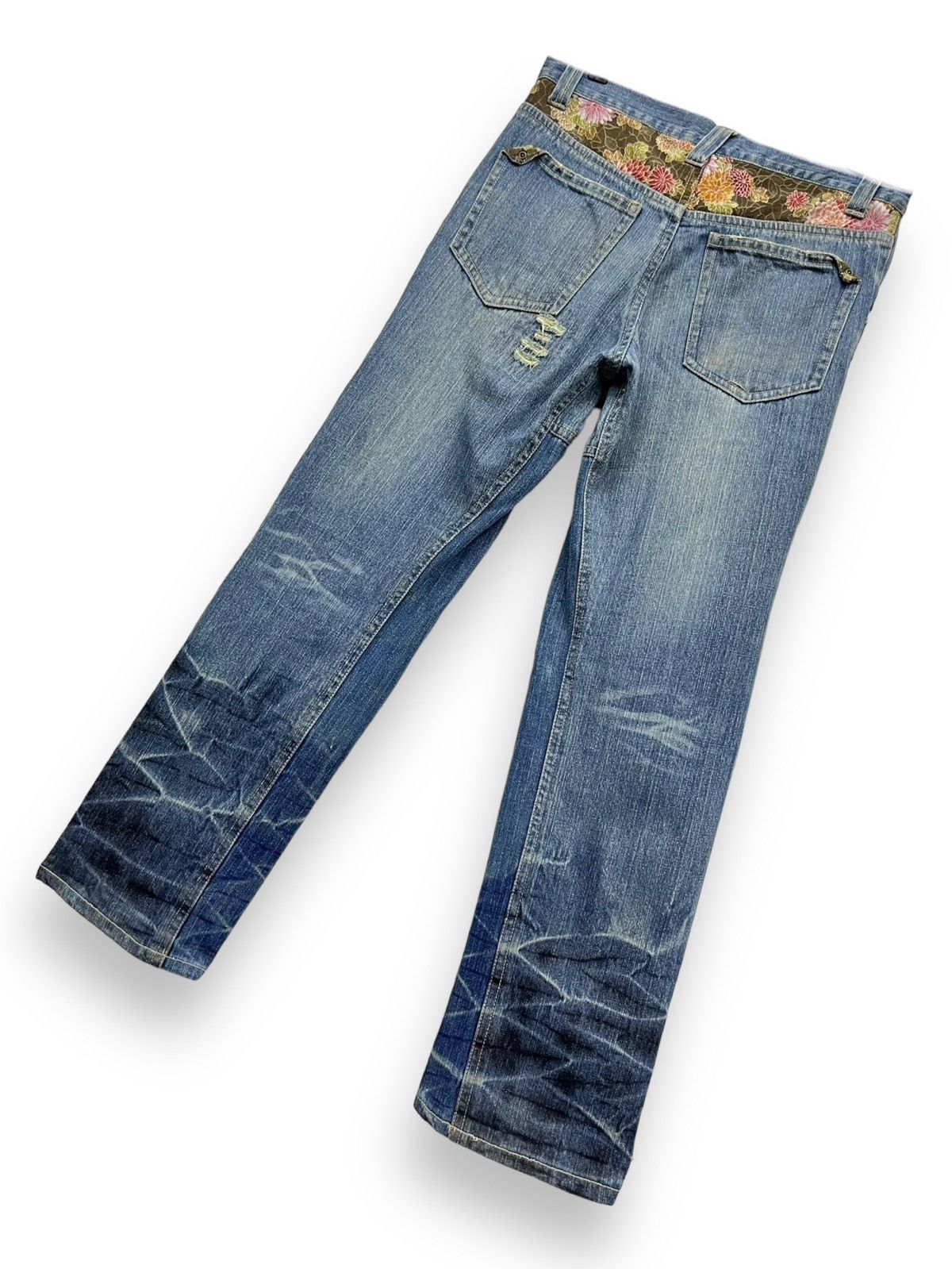 Real Japan Blues 🔥FYE🔥GUMU Grunge Frayed Distressed Ripped Denim Jeans Size US 32 / EU 48 - 5 Thumbnail