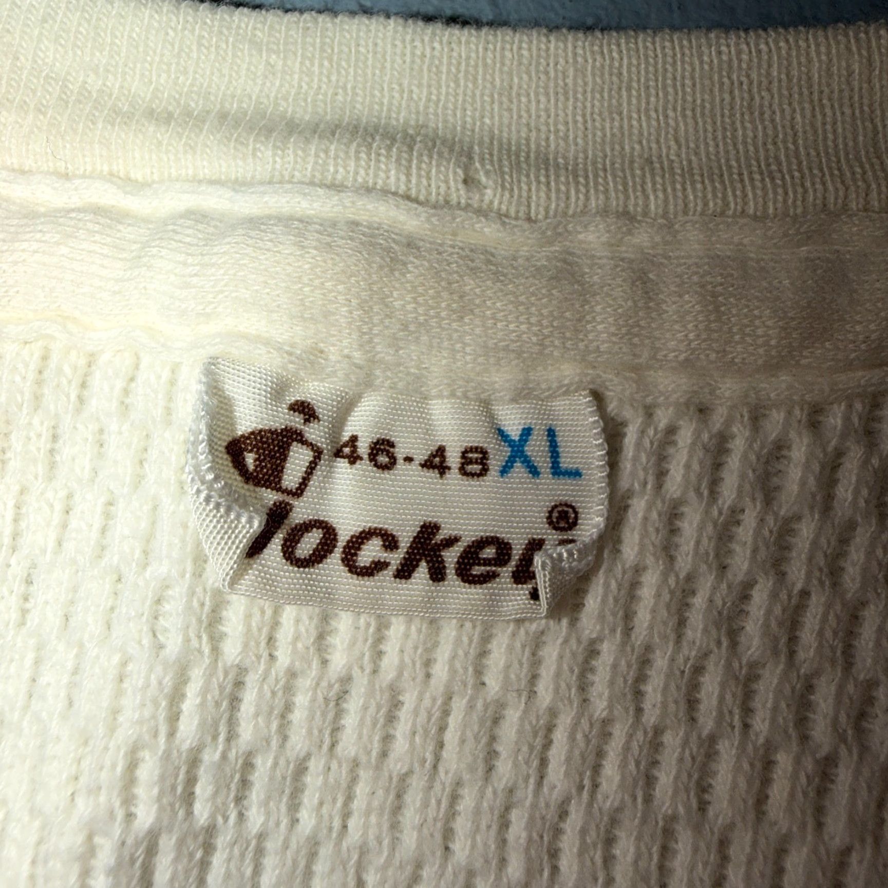 Jockey Jockey VTG 1960s Shirt Ivory Waffle Knit Thermal Long Sleeve XL Cotton 100% Casual Mens/Vintage Shirt Size US XL / EU 56 / 4 - 3 Thumbnail