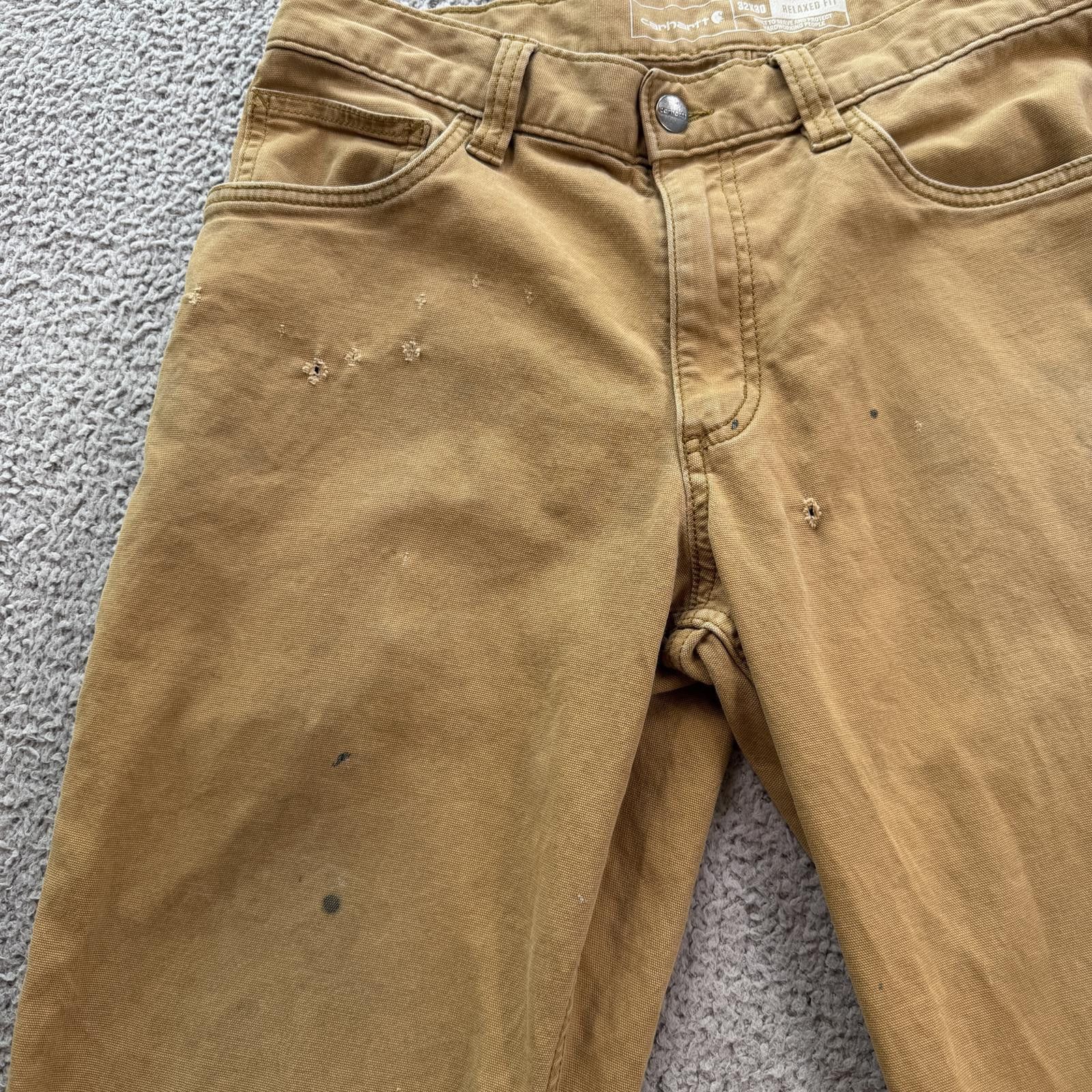Carhartt Carhartt Rugged Flex Relaxed Fit Canvas Work Pants 32x30 Tan Size US 32 / EU 48 - 6 Thumbnail