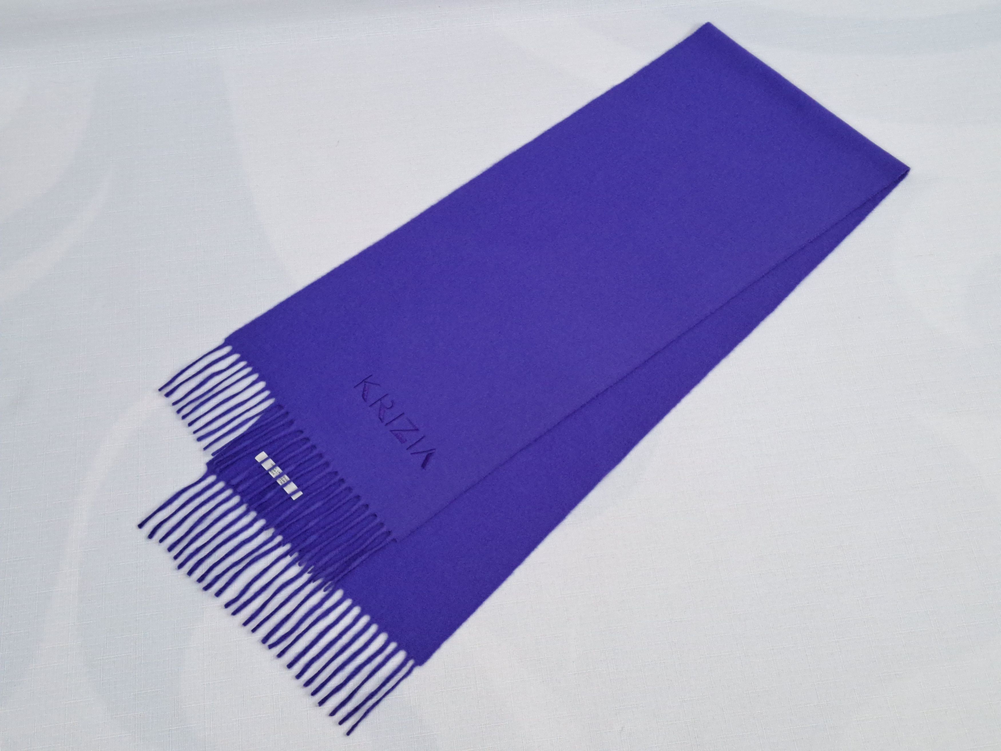 Krizia Uomo KRIZIA vintage lambswool fringe scarf. Size ONE SIZE - 4 Thumbnail