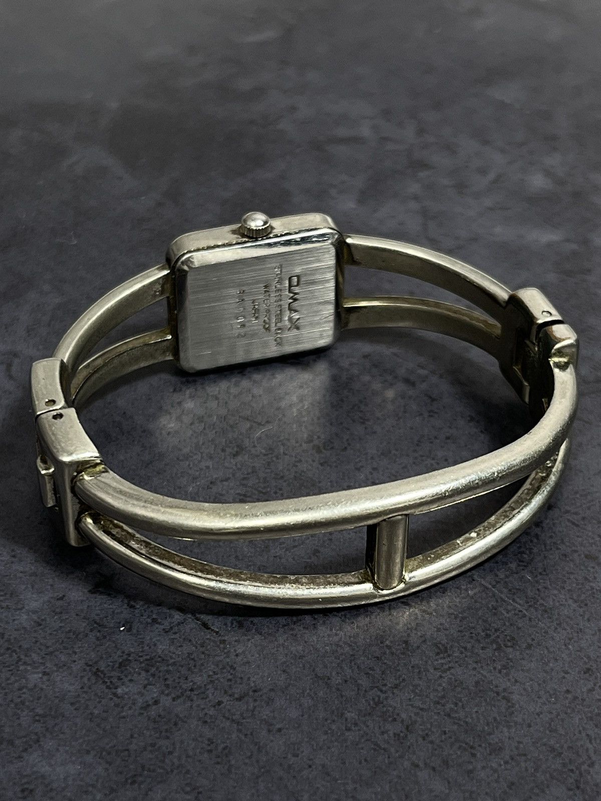 Jewelry × Vintage Omax Square Watch, Stainless Steel, Japan Made Size ONE SIZE - 6 Thumbnail