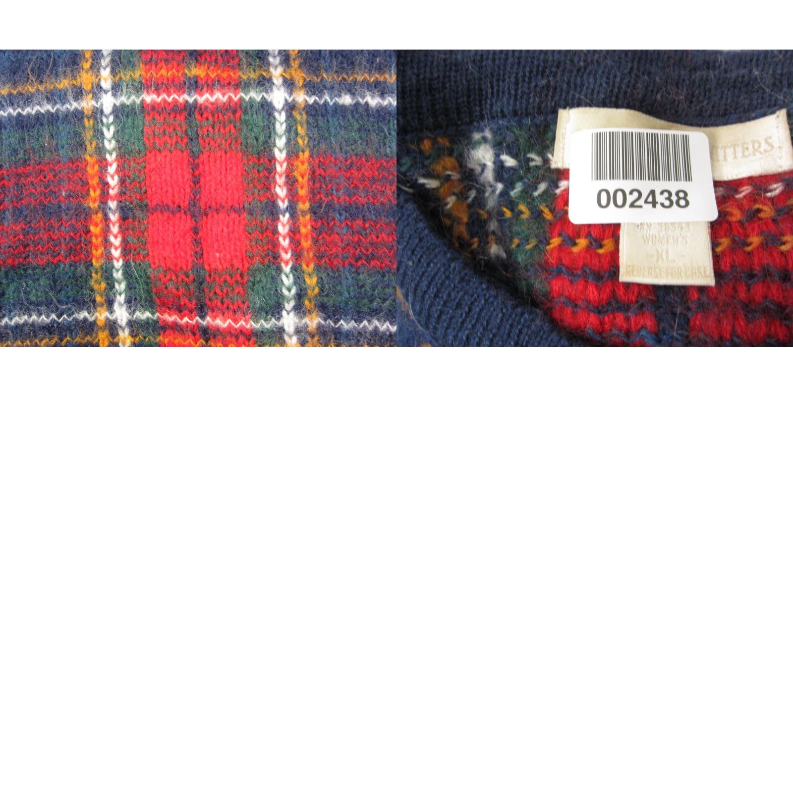 Vintage VINTAGE Cape Isle Cardigan Women XL Red Plaid Mohair 90s Knit Crew Neck Long Sleeve Buttoned Size XL / US 12-14 / IT 48-50 - 10 Thumbnail