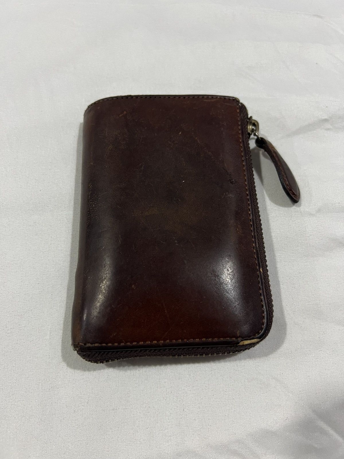 Redmoon Beams Genuine Leather Beautiful Patina Bi Fold Zipper Wallet Size ONE SIZE - 4 Thumbnail