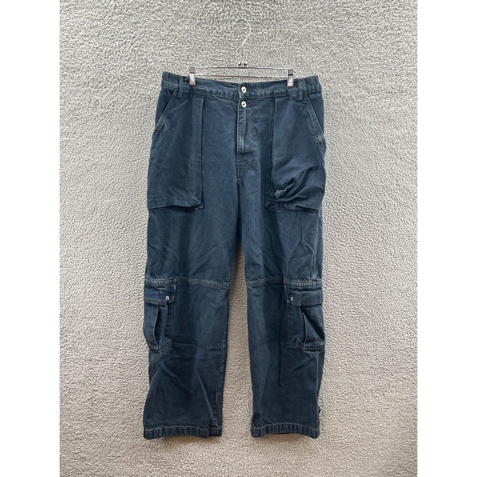 Free People Free People Marx Slouchy Cargo Jeans Baggy Black Pants Sz 31 Size 31" - 1 Thumbnail
