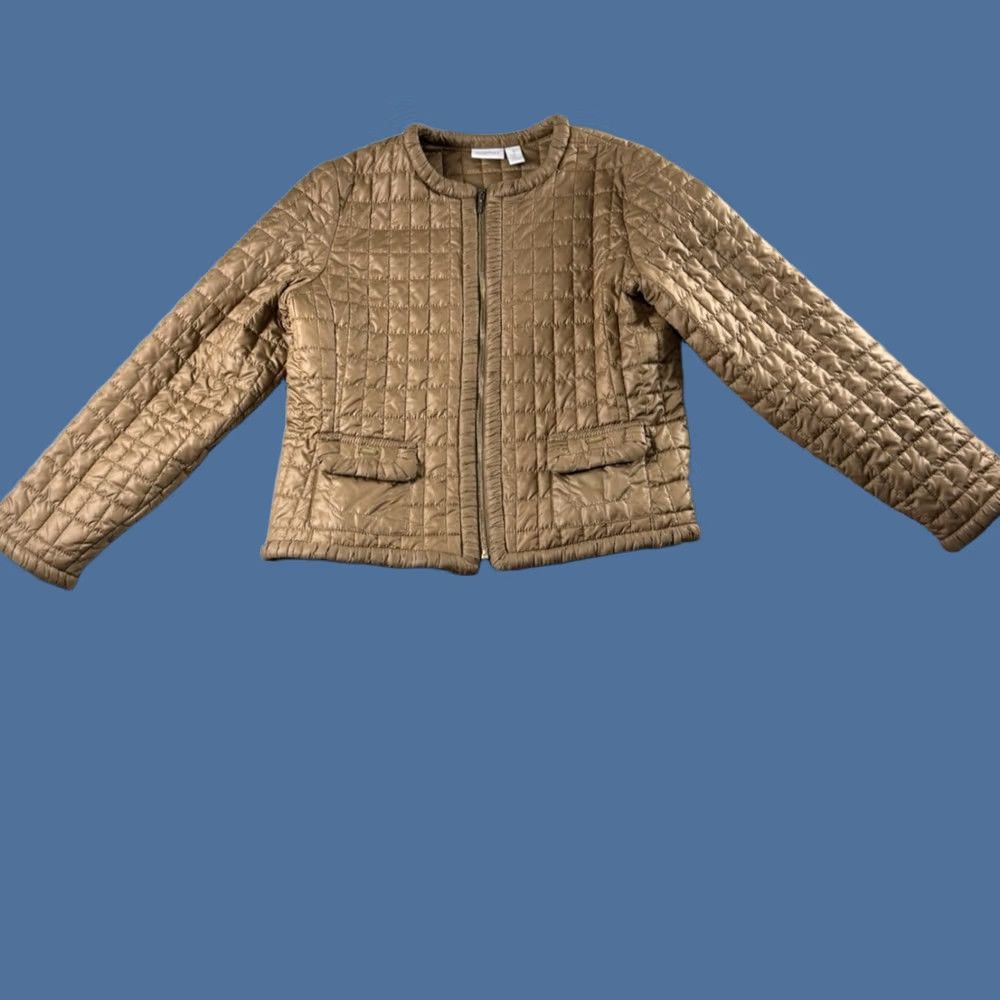 Vintage Chico'S Jacket Womens 1 Brown Zenergy Caramel Coat PLUS Quiet Luxury Minimal Workwear Size XS / US 0-2 / IT 36-38 - 1 Thumbnail