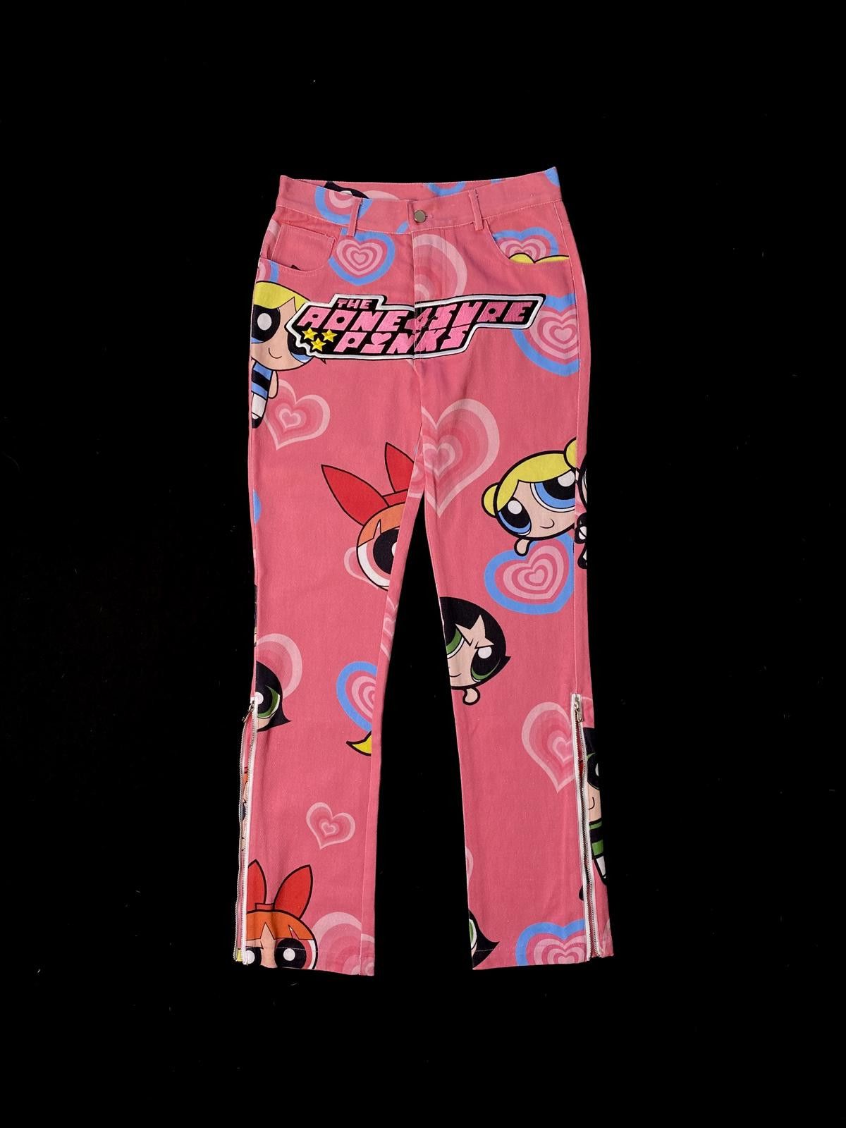 Japanese Brand Rare AONE4SURE The Powerpuff Girls Pink Unisex Pants S Size US 28 / EU 44 - 1 Thumbnail