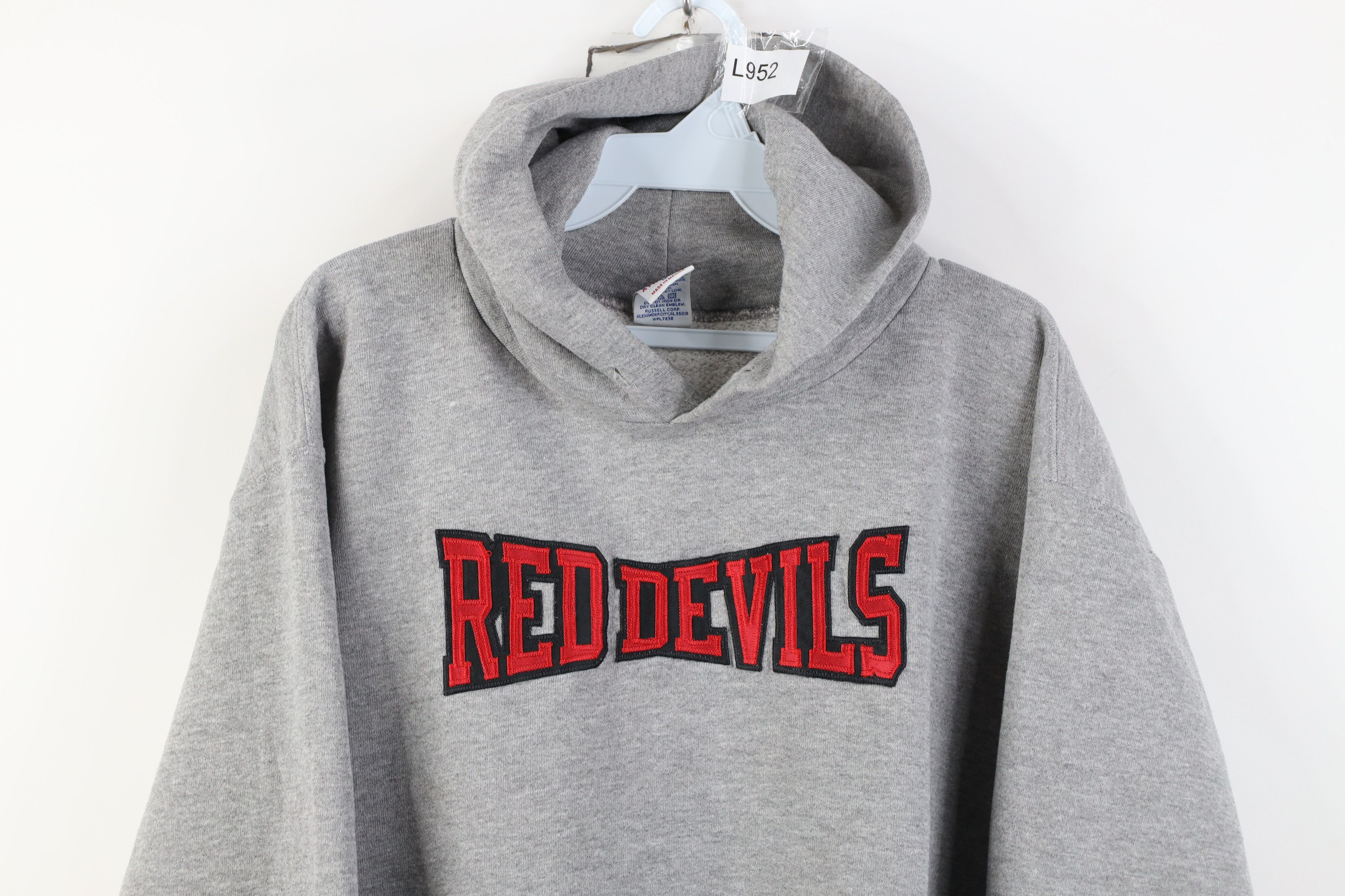 Russell Athletic Vintage Russell Athletic Red Devils Hoodie Sweatshirt Gray Size US M / EU 48-50 / 2 - 2 Thumbnail