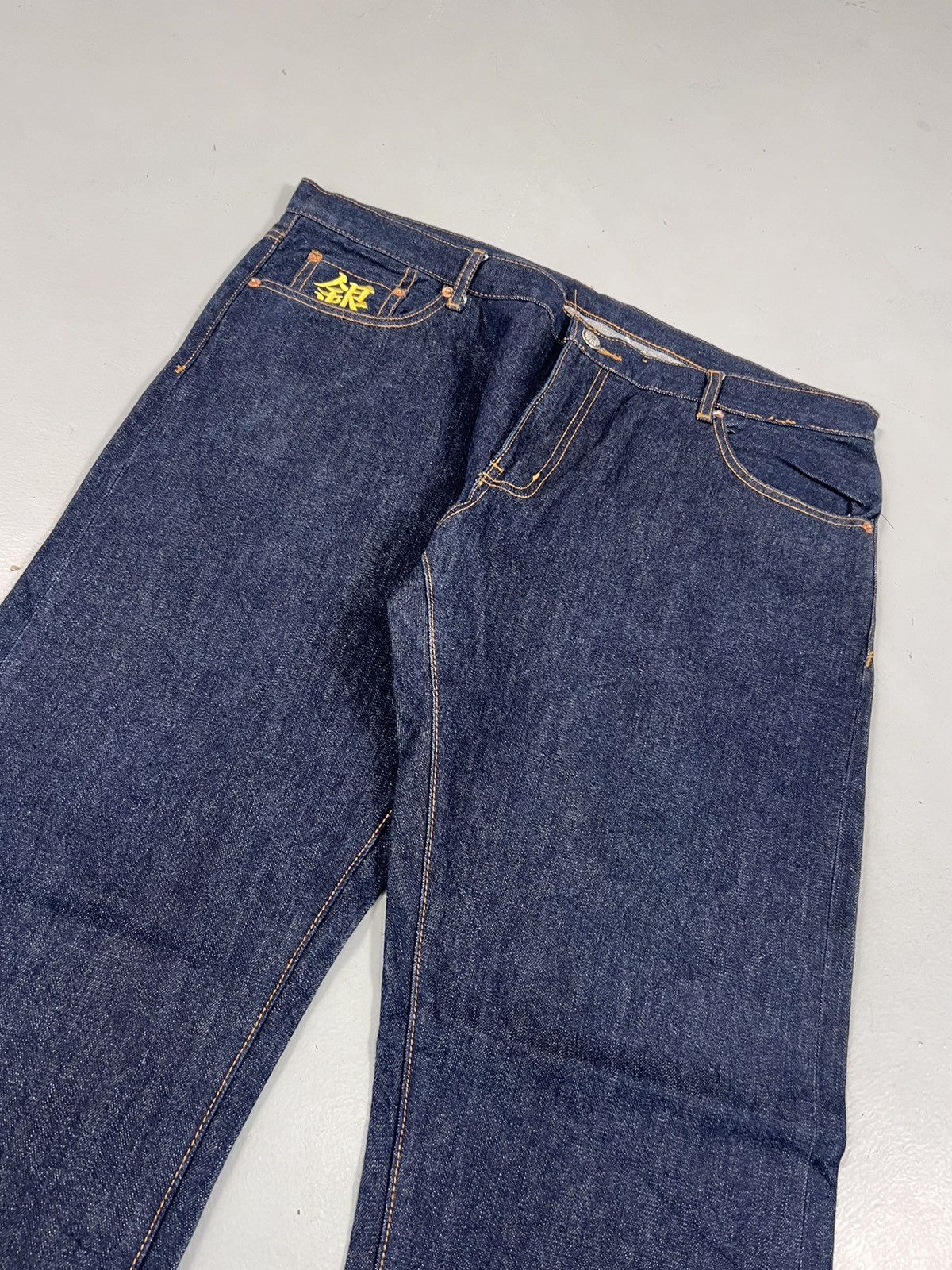 Japanese Brand Vintage Japanese brand salvage fish embroidered denim Size US 40 / EU 56 - 3 Thumbnail