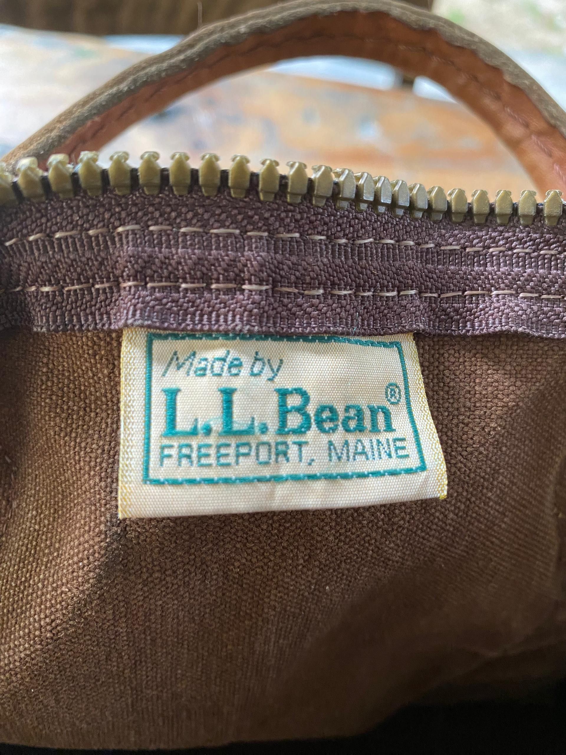 L.L. Bean 🔥1970s L.L.BEAN Zipper Duffel Bag V Dark Brown Size ONE SIZE - 4 Thumbnail