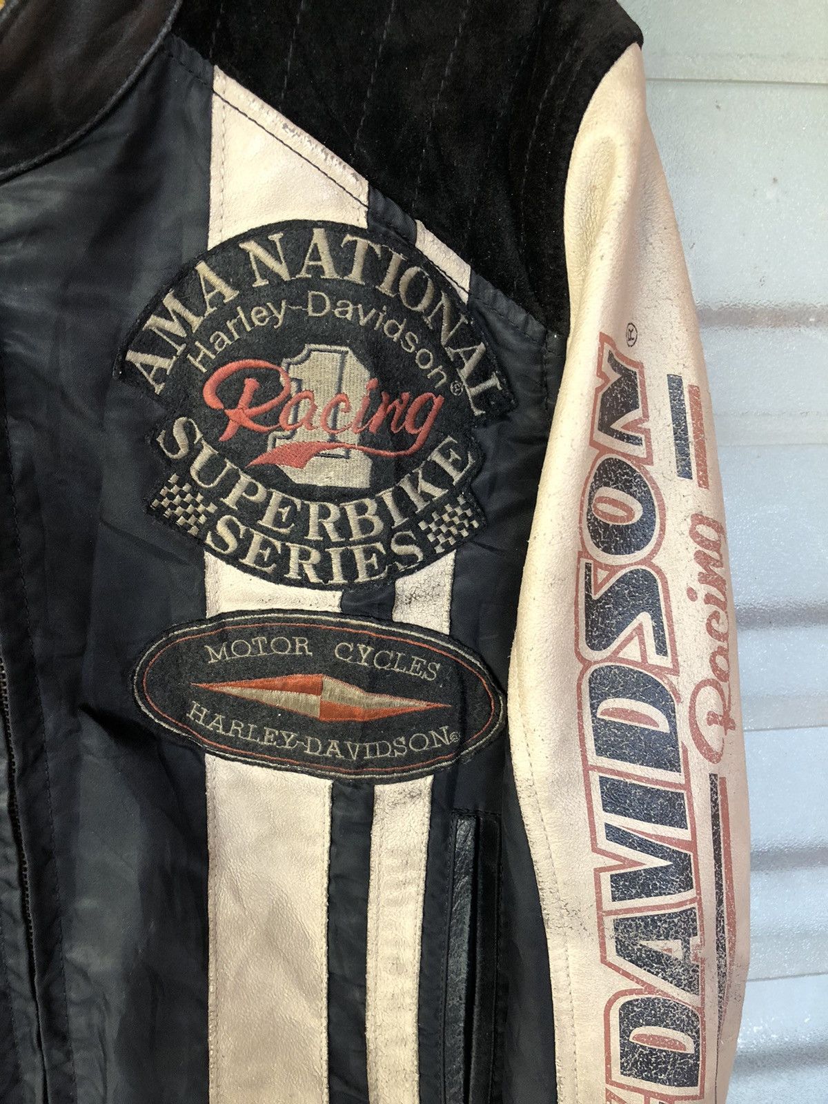Harley Davidson Vintage Harley-Davidson Superbike Rider Leather Jacket Size US M / EU 48-50 / 2 - 6 Thumbnail