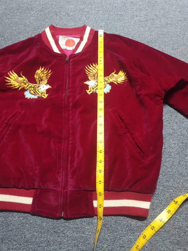 Japanese Brand 💥Vintage Eagle yokosuka acantara sukajan souvenir jacket Size US M / EU 48-50 / 2 - 14 Thumbnail