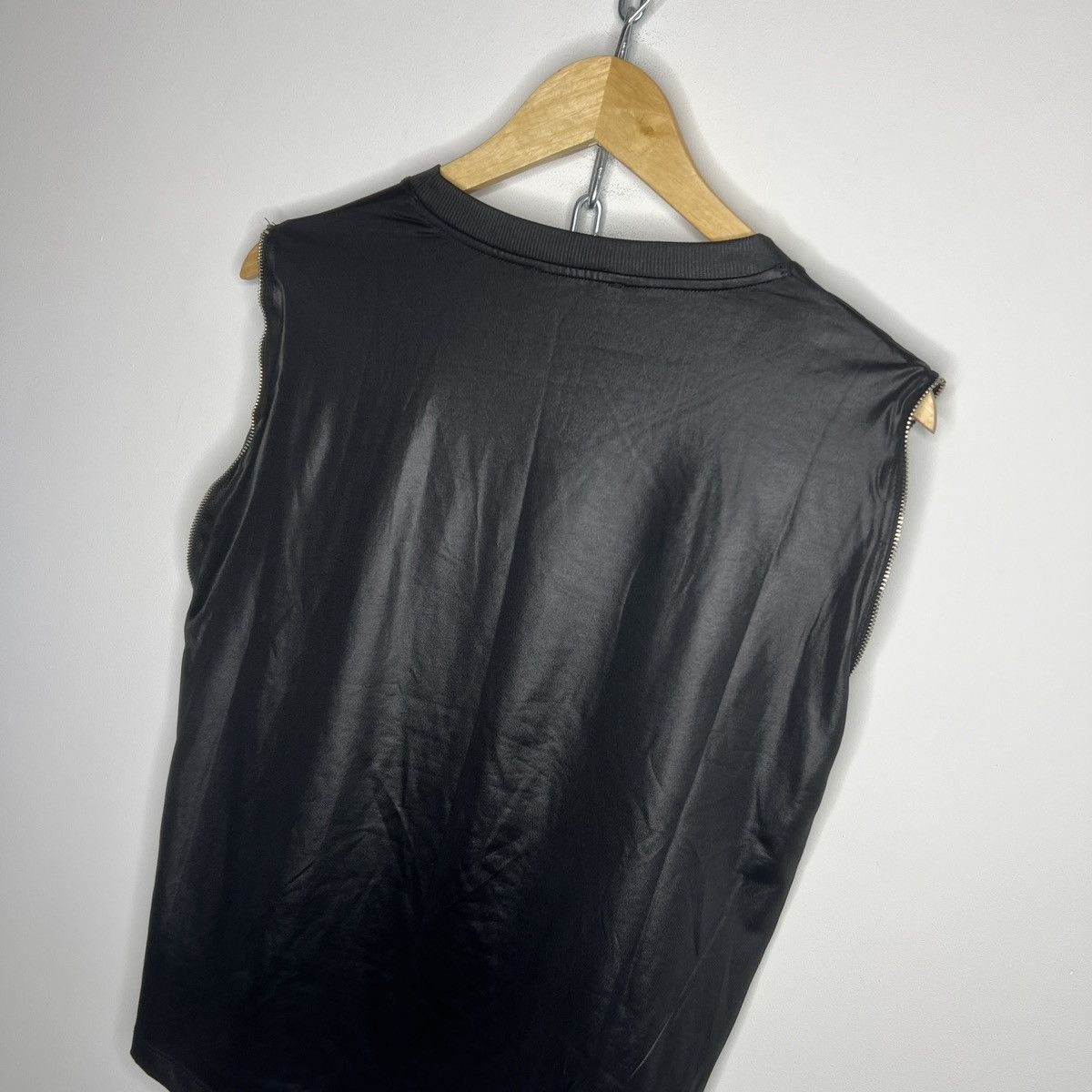 Designer × Diesel Diesel Tank Top Blouse ZIP Nylon Black Avant Garde Y2K Opium Size S / US 4 / IT 40 - 10 Thumbnail