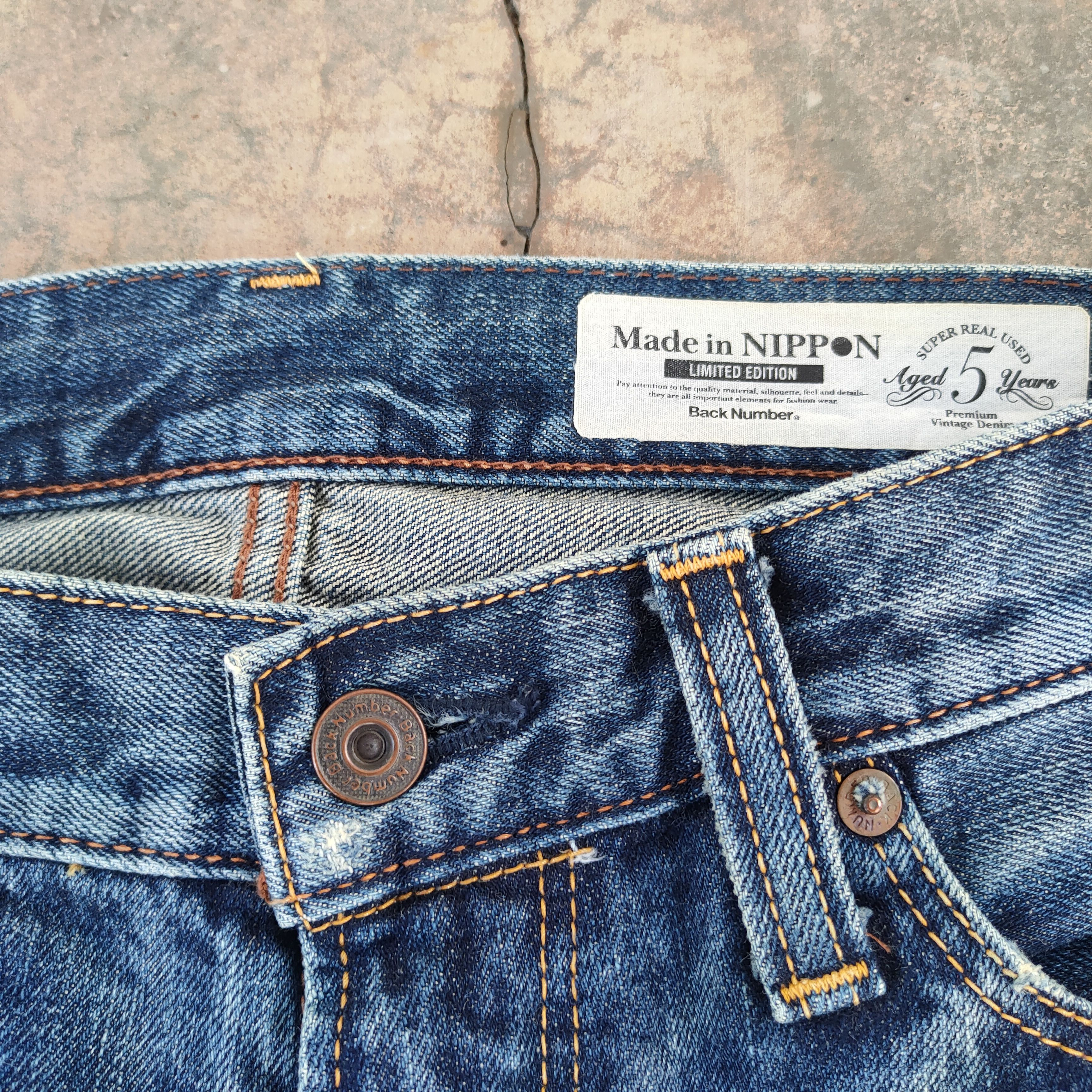 Japanese Brand W32 VINTAGE MADE IN NIPPON FADED DISTRESSED JEAN PANTS Size US 32 / EU 48 - 5 Thumbnail