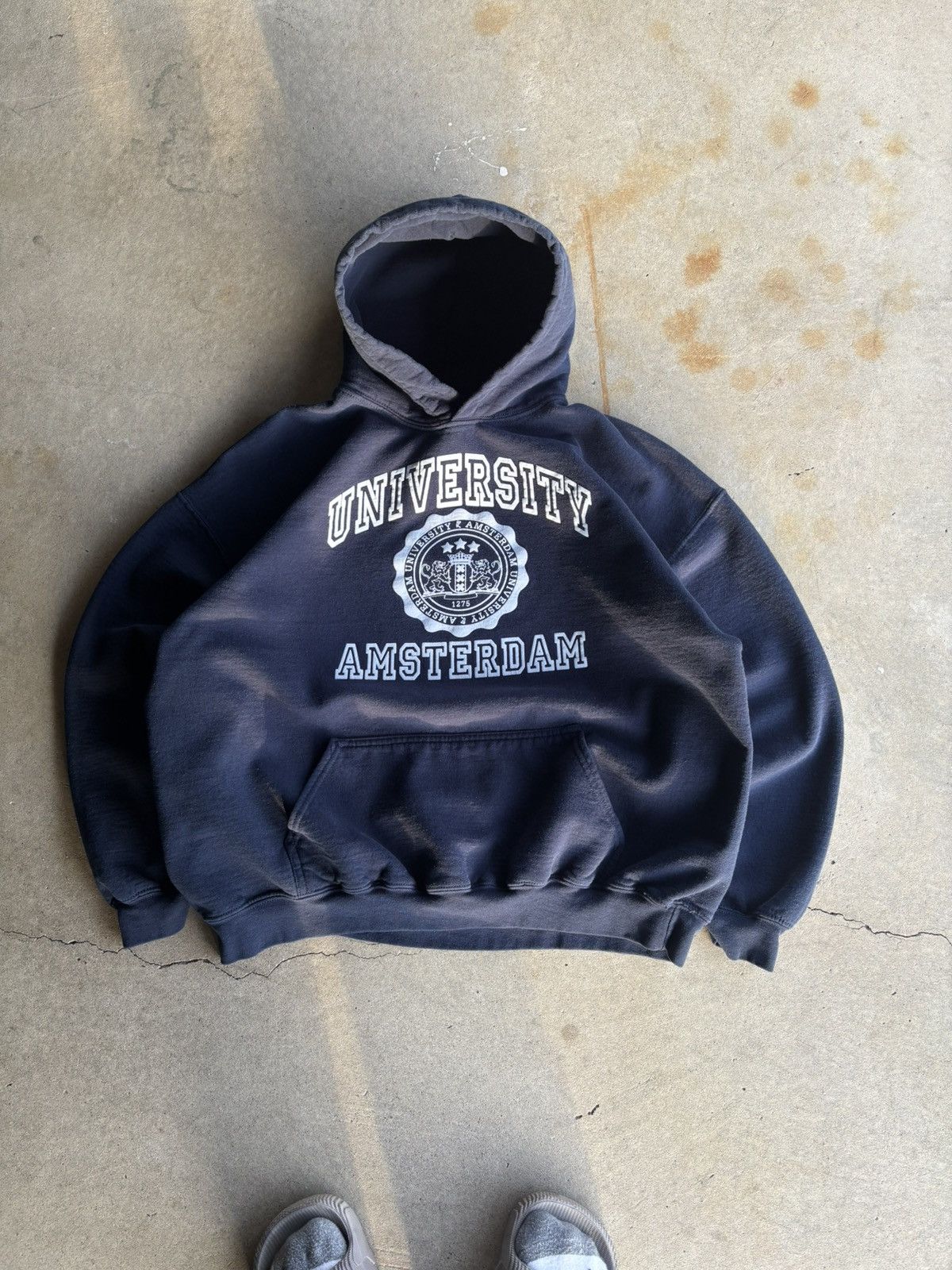 Other Vintage Faded University Of Amsterdam Boxy College Hoodie Size US L / EU 52-54 / 3 - 1 Thumbnail
