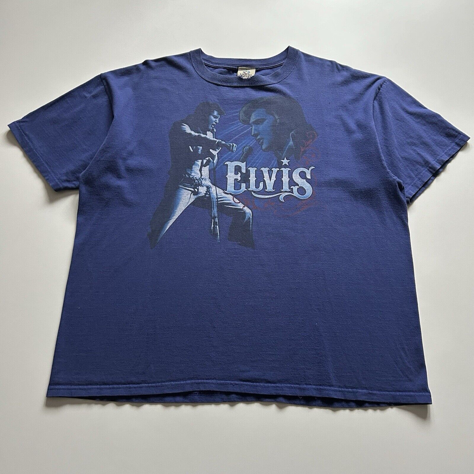 Band Tees Vintage Elvis Presley Liquid Blue Retro Y2K T Shirt XXL Rare Size US XXL / EU 58 / 5 - 1 Thumbnail