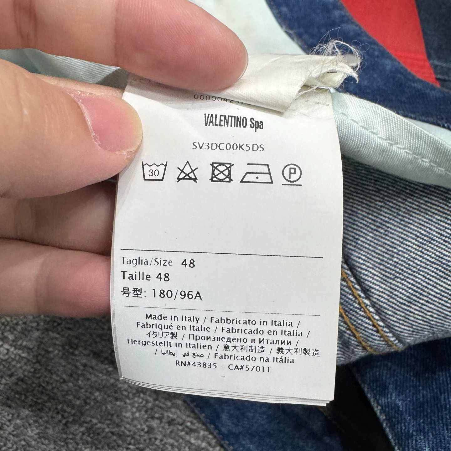Valentino Valentino V-Print Denim Jacket 48 Size US M / EU 48-50 / 2 - 3 Thumbnail