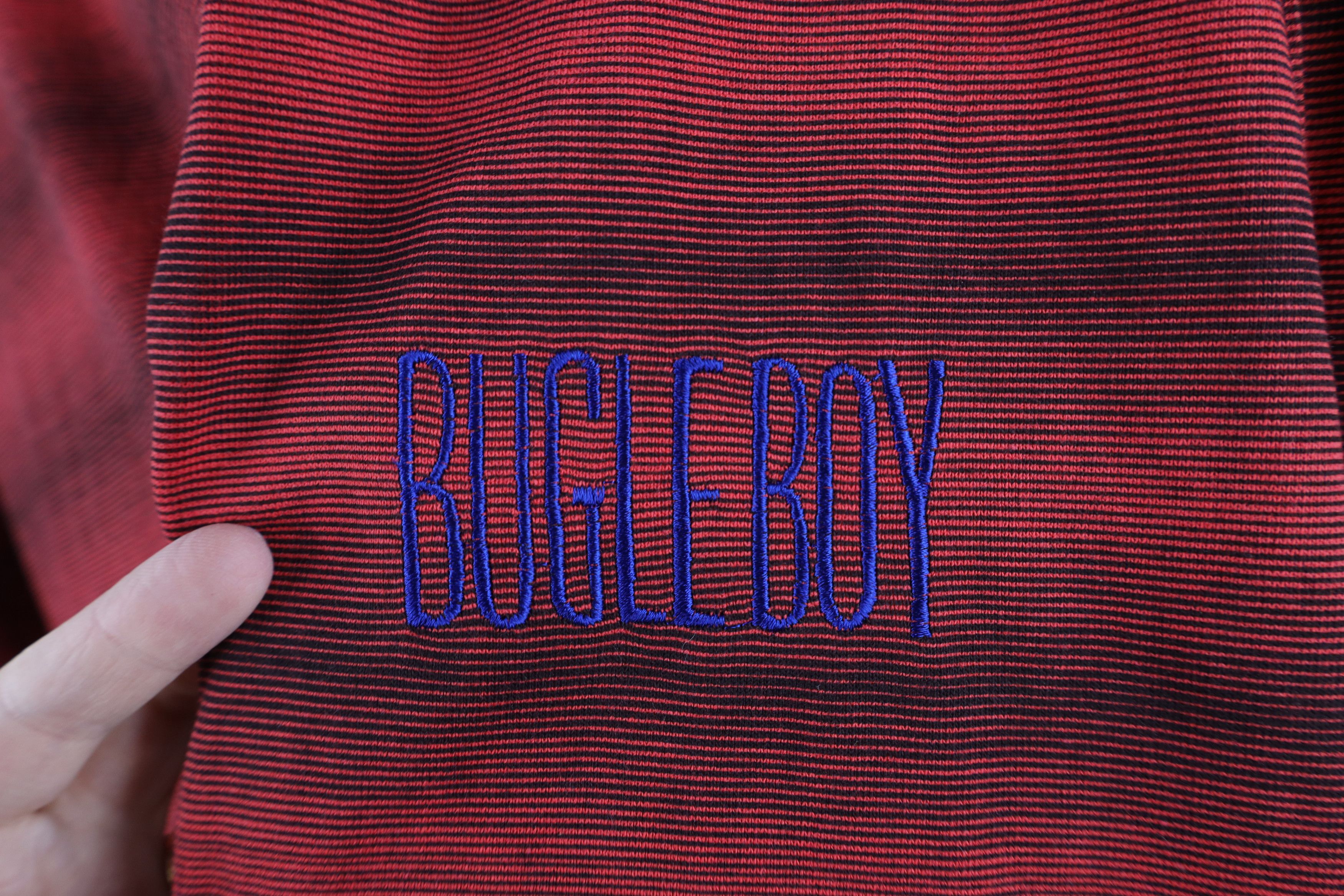 Vintage Vintage 90s Bugle Boy Baggy Fit 3/4 Sleeve T-Shirt Red Size US XL / EU 56 / 4 - 4 Thumbnail