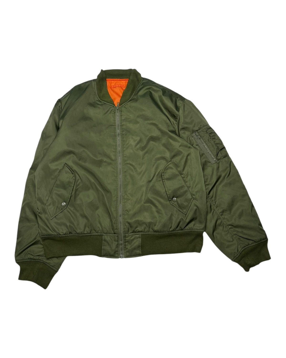 Alpha Industries 🔥VINTAGE MACHOPE AIR FORCE INTERMEDIATE MA-1 BOMBER JACKET Size US XL / EU 56 / 4 - 3 Thumbnail