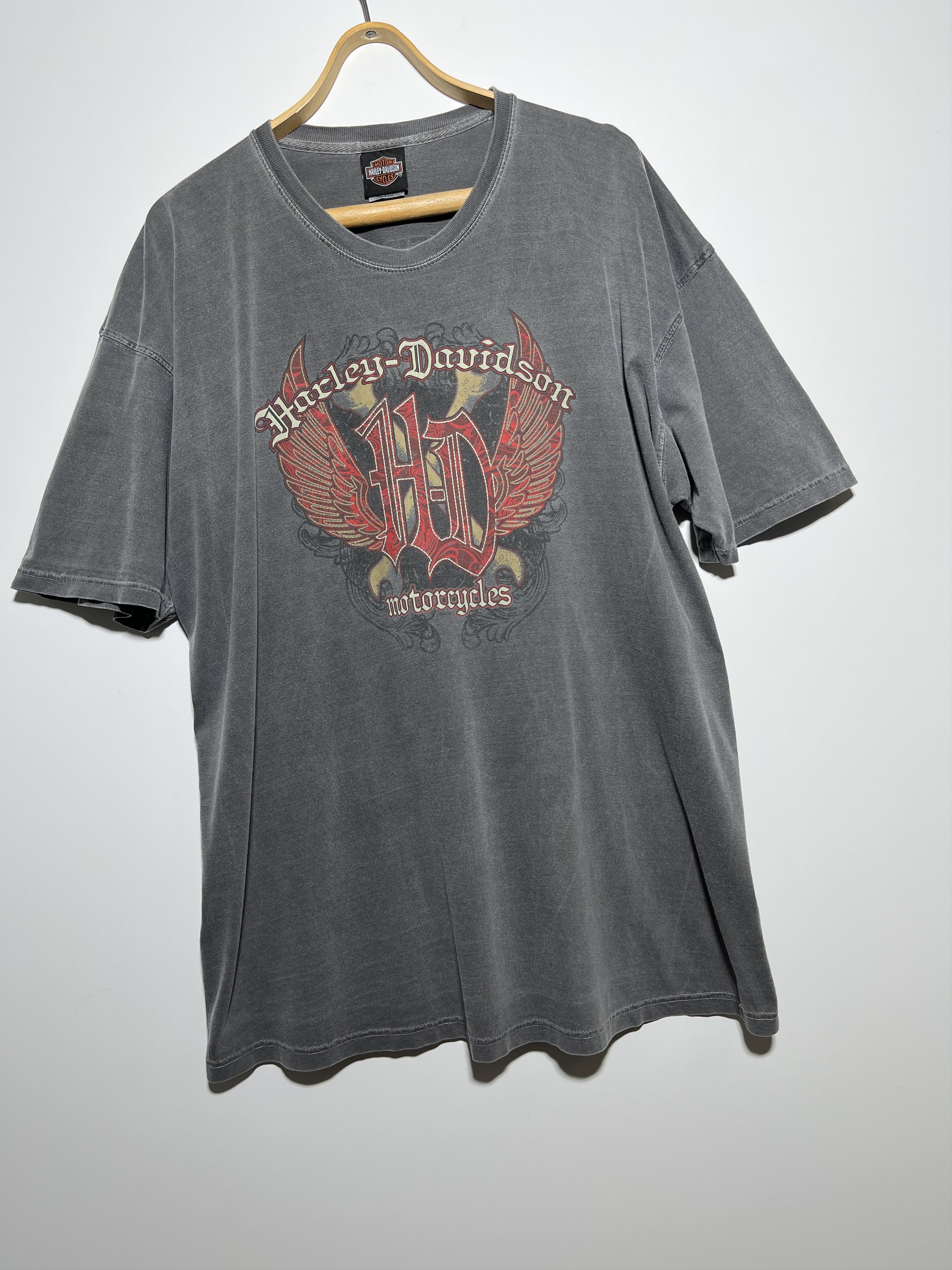 Harley Davidson Harley Davidson Swiss Harley Days 2011 Garment Dyed T-Shirt Size US XXL / EU 58 / 5 - 4 Thumbnail