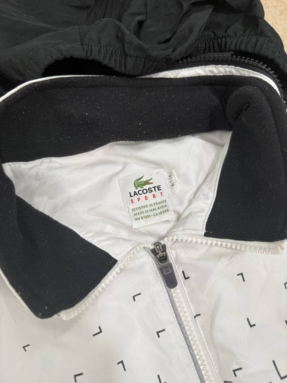 Lacoste Lacoste Sport Vintage white and black windbreaker jacket Size US M / EU 48-50 / 2 - 3 Thumbnail