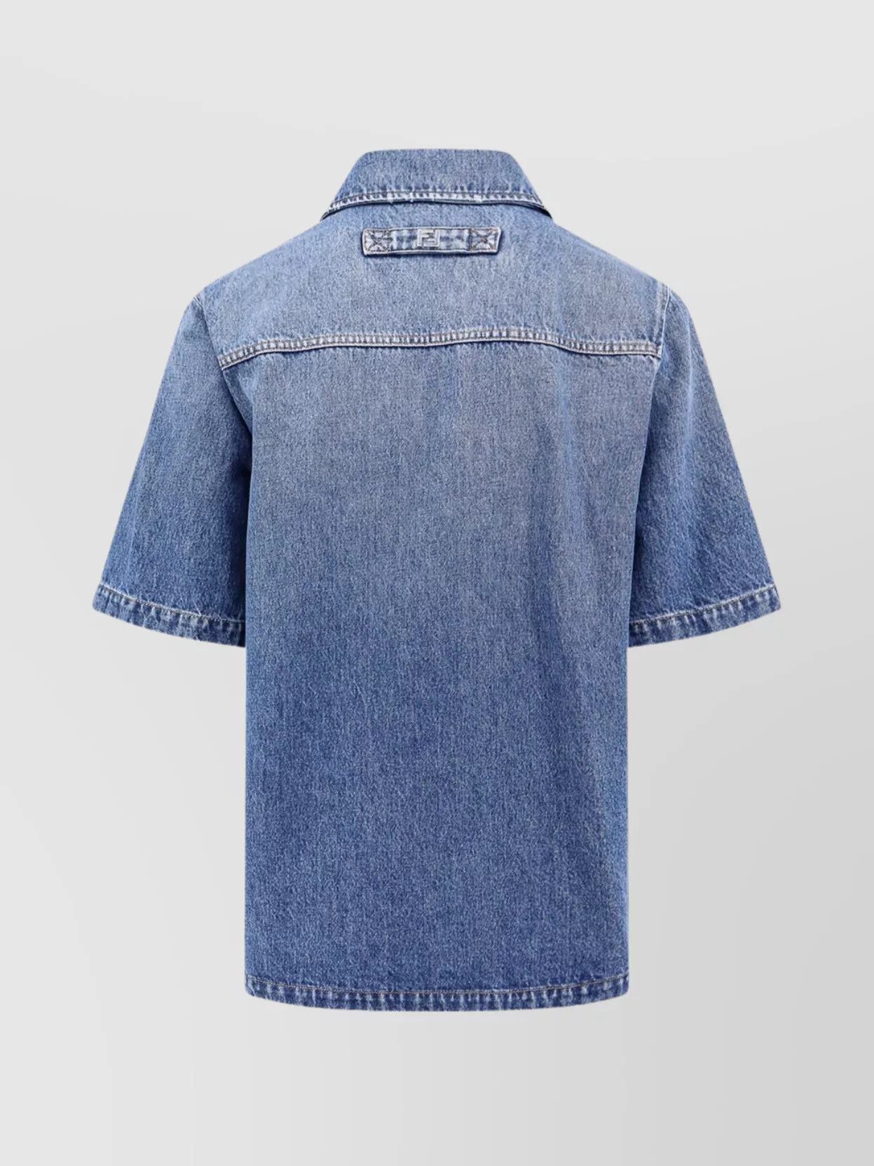 Fendi o1B3y1r0326 Jeans Shirt in Blue Size US XL / EU 56 / 4 - 2 Thumbnail