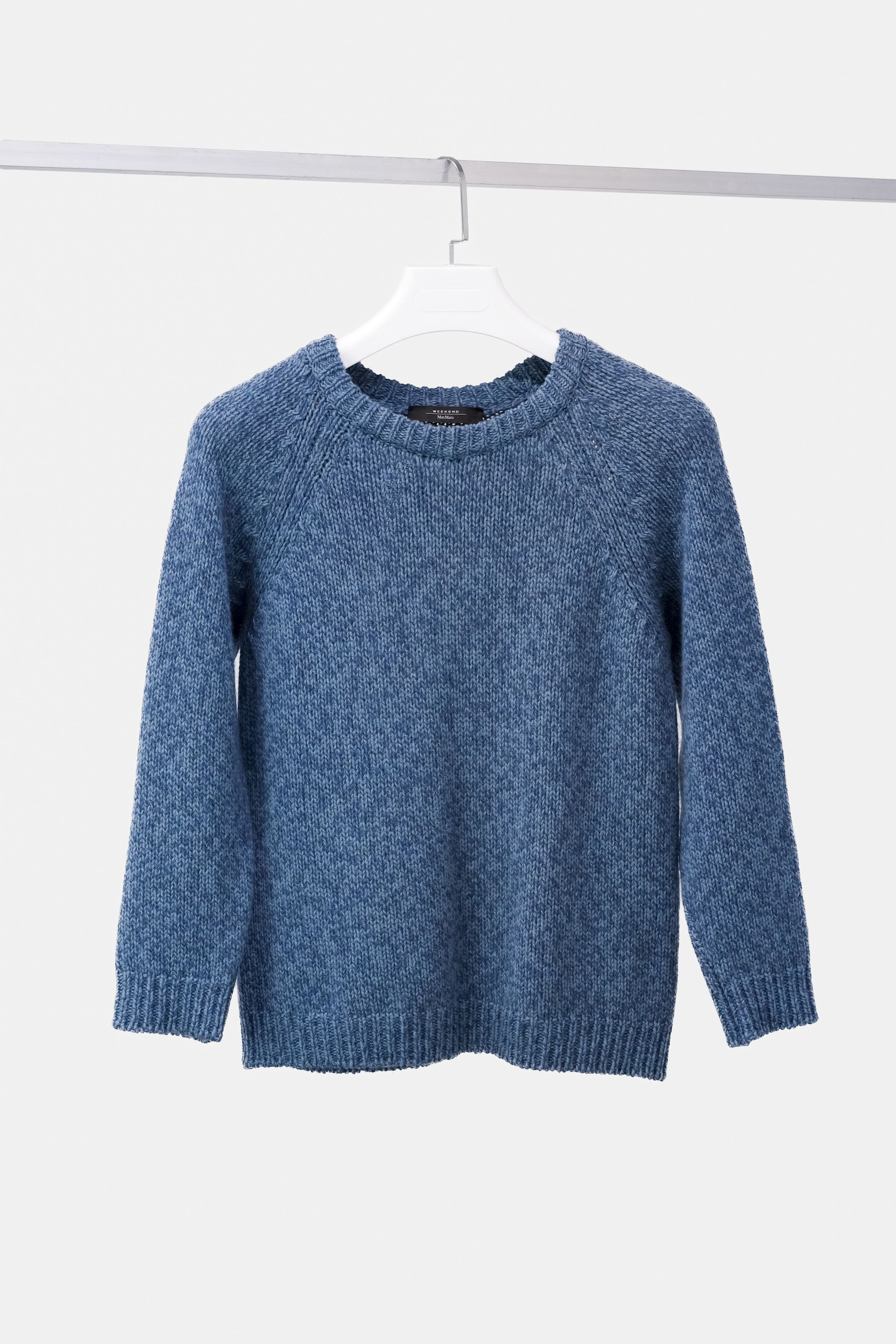 image of Weekend Max Mara Max Mara Weekend Blue Knit Sweater, Women's (Size Small)