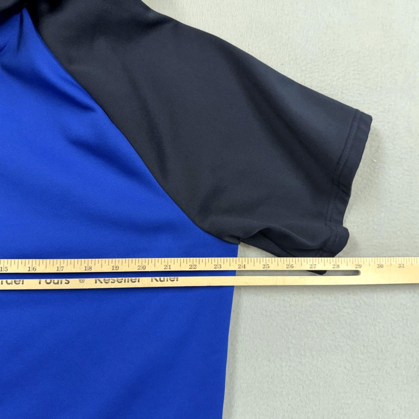 New Balance New Balance Hoodie Mens Large Blue 1/4 Zip Pullover Short Sleeve Sweatshirt Baseball Sports Moisture Wicking Pockets Logo Zipper Size US L / EU 52-54 / 3 - 5 Thumbnail