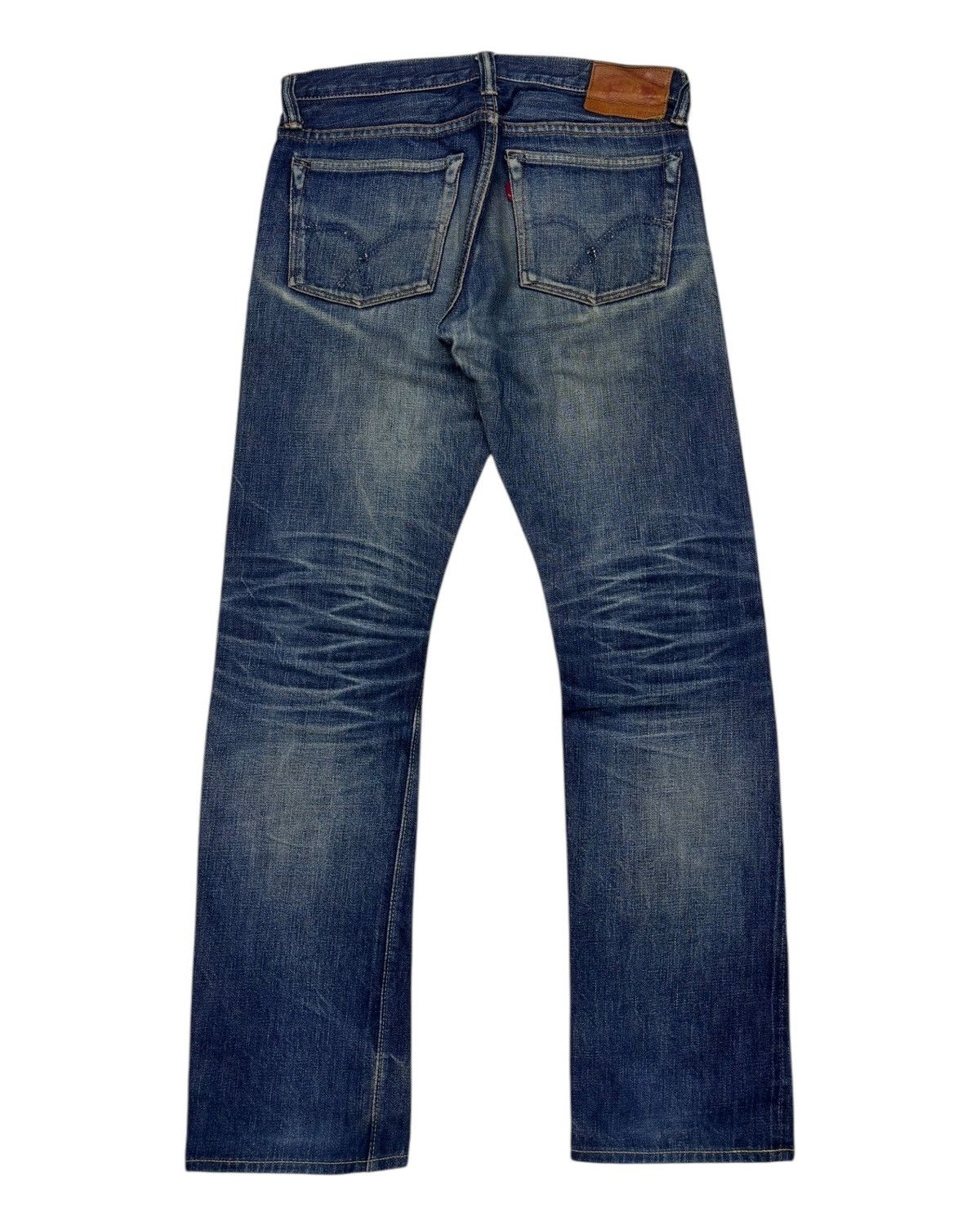 Full Count & Co. 🔥FULL COUNT SELVEDGE BLUE DISTRESSED DENIM JEANS Size US 30 / EU 46 - 3 Thumbnail