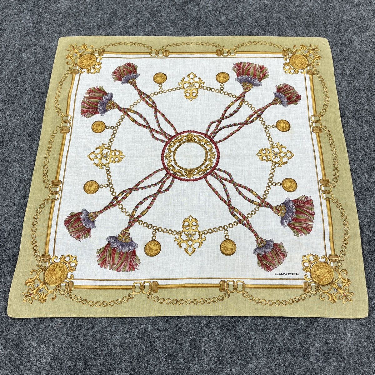 Lancel × Vintage Lancel Handkerchief / Bandana / Neckerchief B289 Size ONE SIZE - 1 Thumbnail