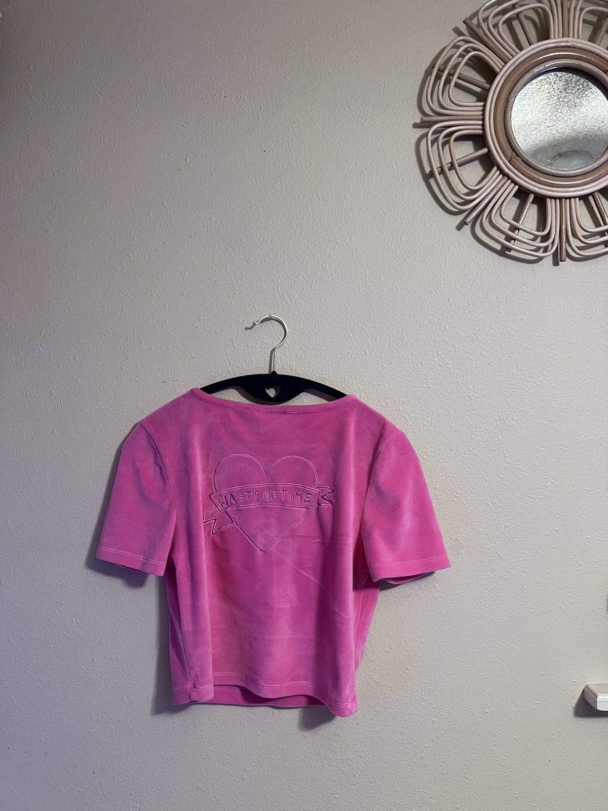 Lazy Oaf Lazy Oaf Waste of Time 💘 velour lounge heart button velvet Size ONE SIZE - 8 Thumbnail