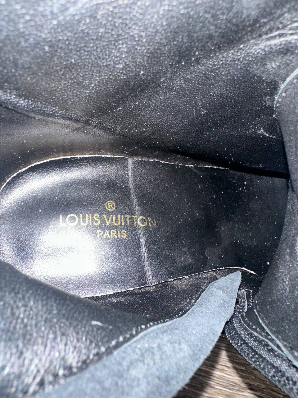 Louis Vuitton LOUIS VUITTON Boots Black leather Women heels size 37 Size US 7 / IT 37 - 8 Thumbnail