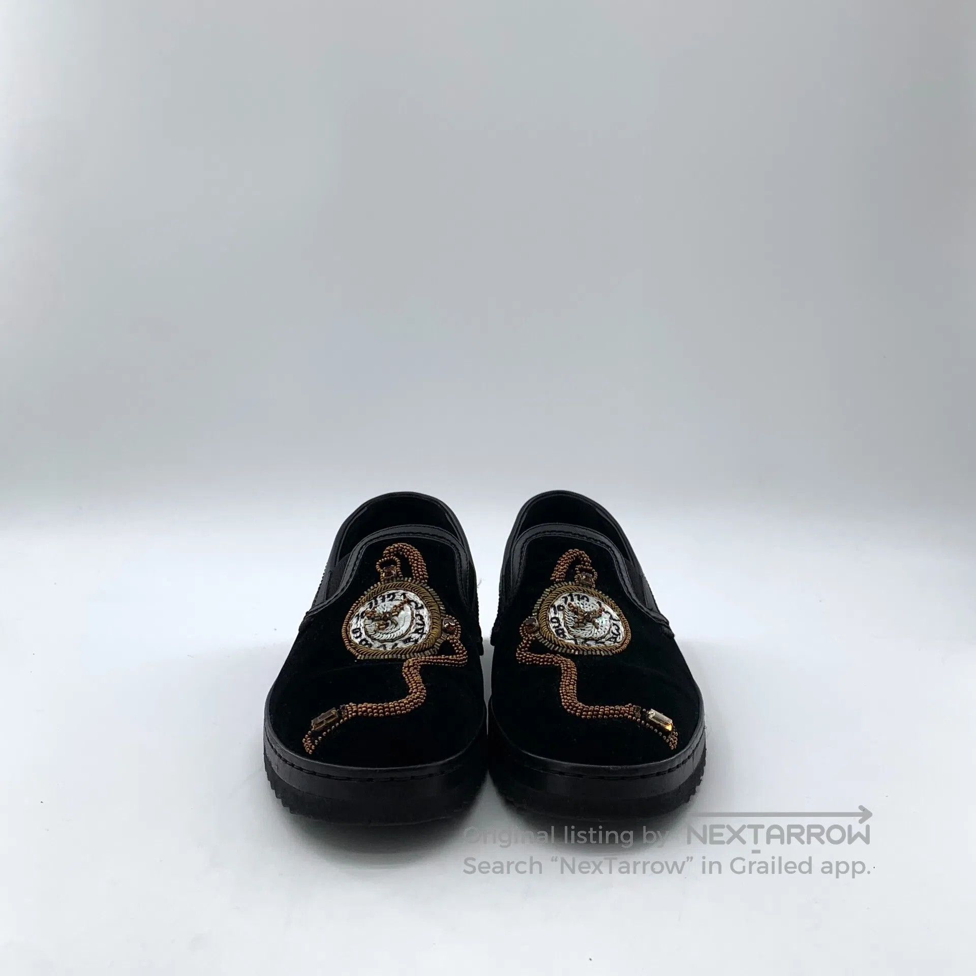 Dolce & Gabbana Dolce Gabbana Black logo stud bead sequin design casual fl Size US 6 / EU 39 - 3 Thumbnail